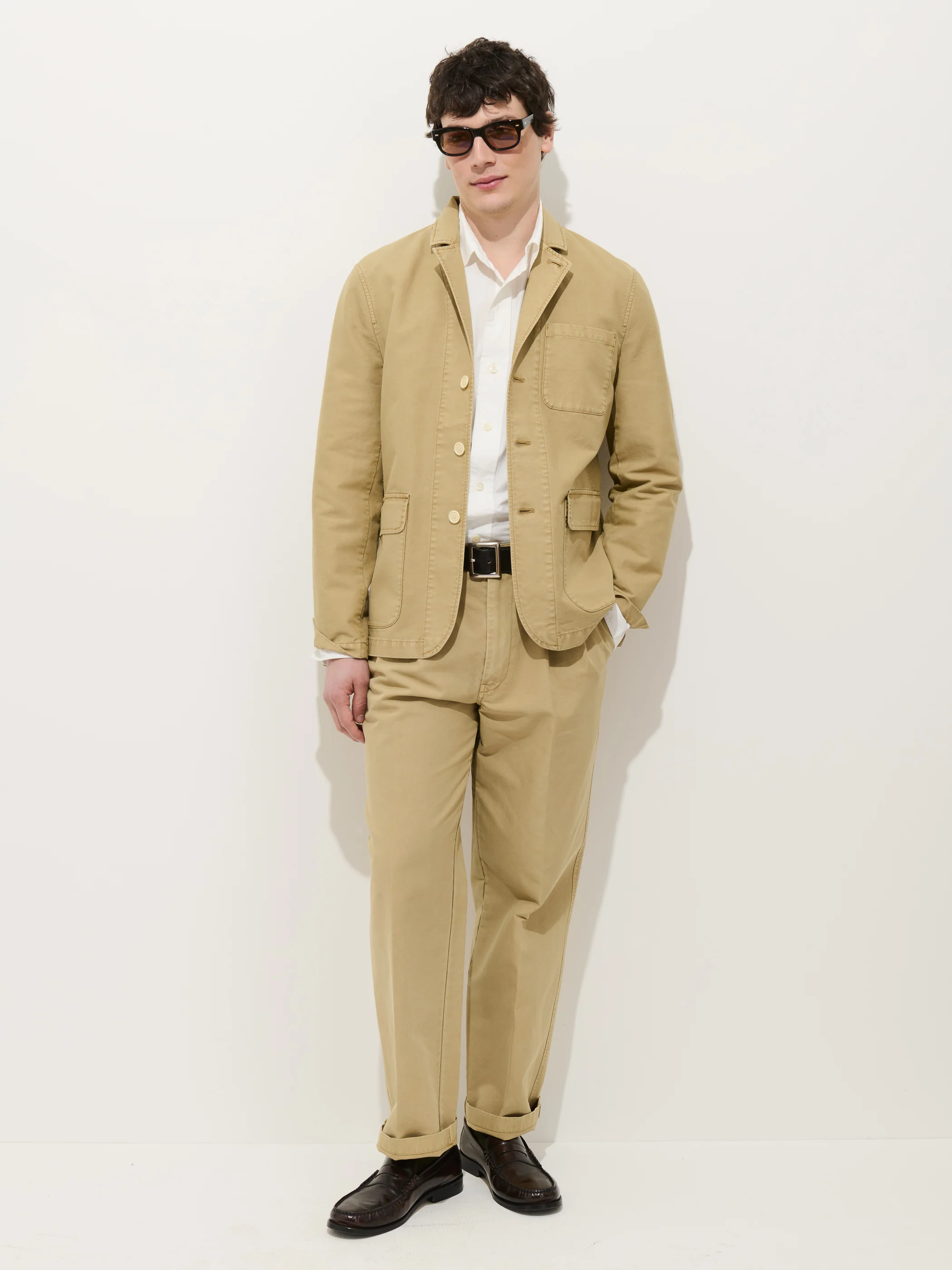 Double Pleated Pant In Vintage Twill - Image 4