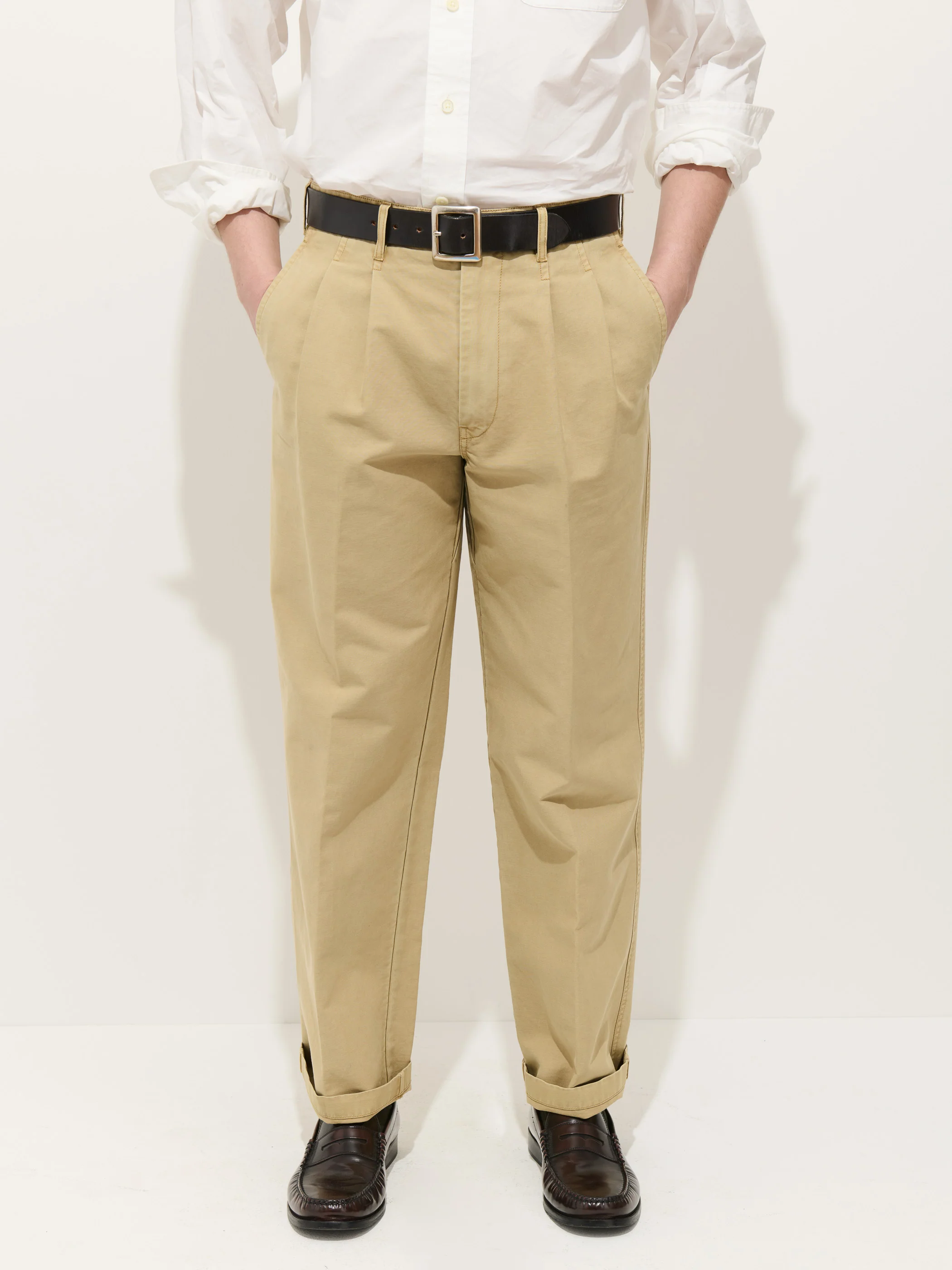 Double Pleated Pant In Vintage Twill - Image 6