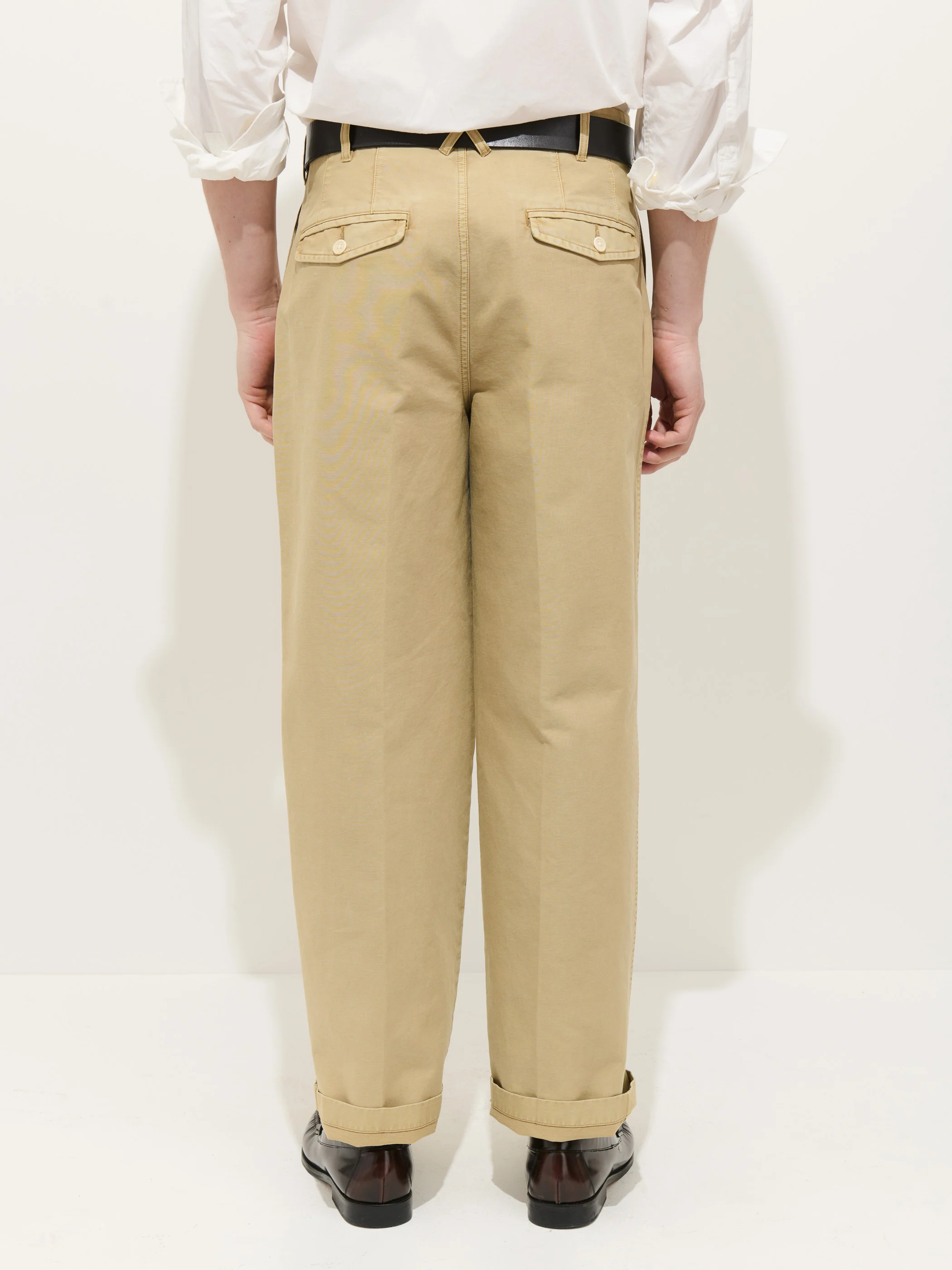 Double Pleated Pant In Vintage Twill - Image 7
