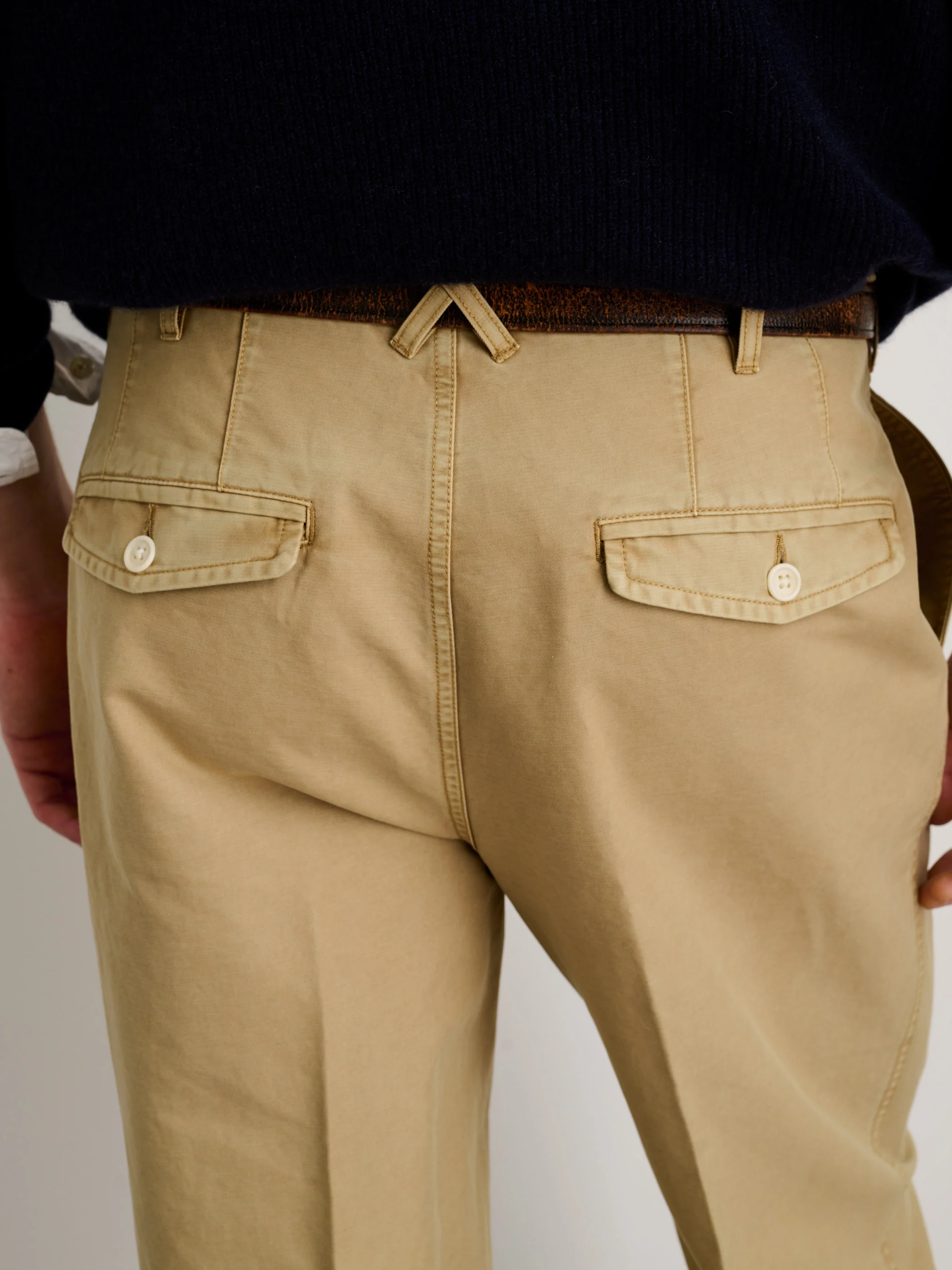 Double Pleated Pant In Vintage Twill - Image 9