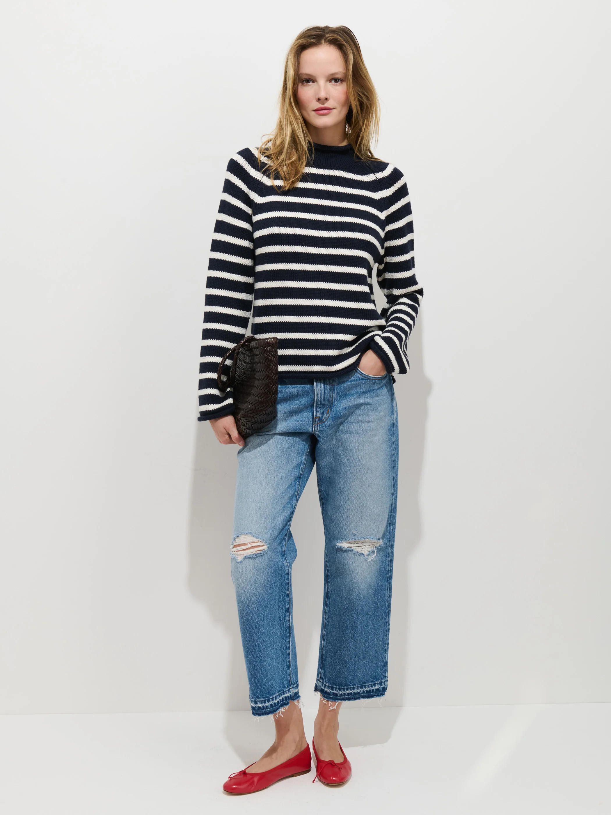 Eastport Striped Rollneck In Cotton - Image 4