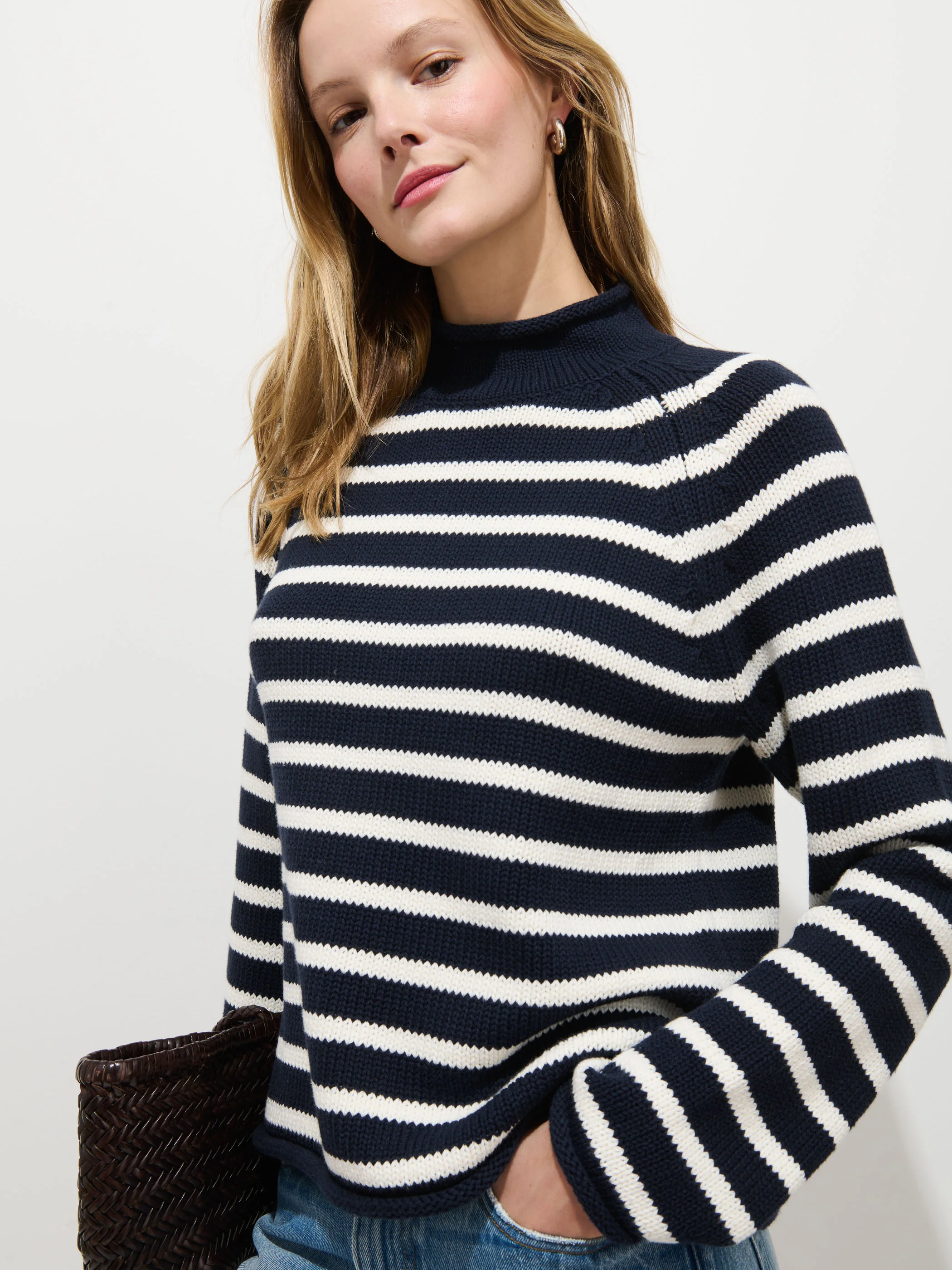 Eastport Striped Rollneck In Cotton - Image 5