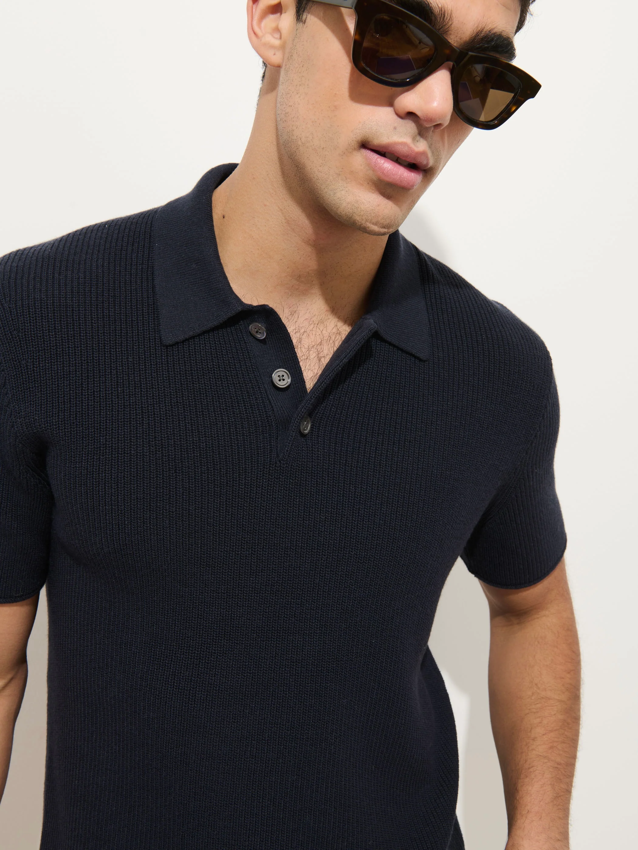 Eastwood Polo In Cotton Linen - Image 4