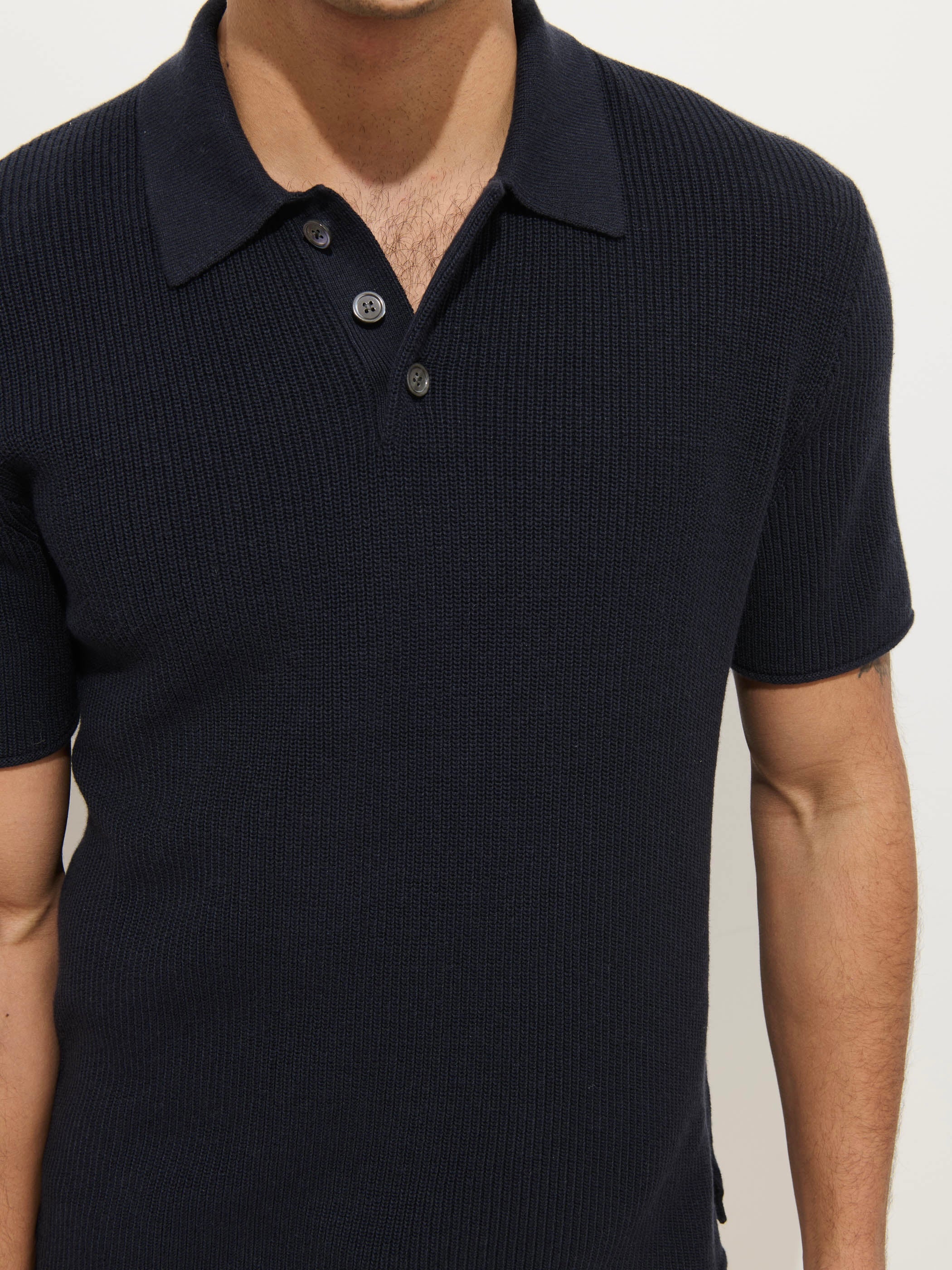 Eastwood Polo In Cotton Linen - Image 5