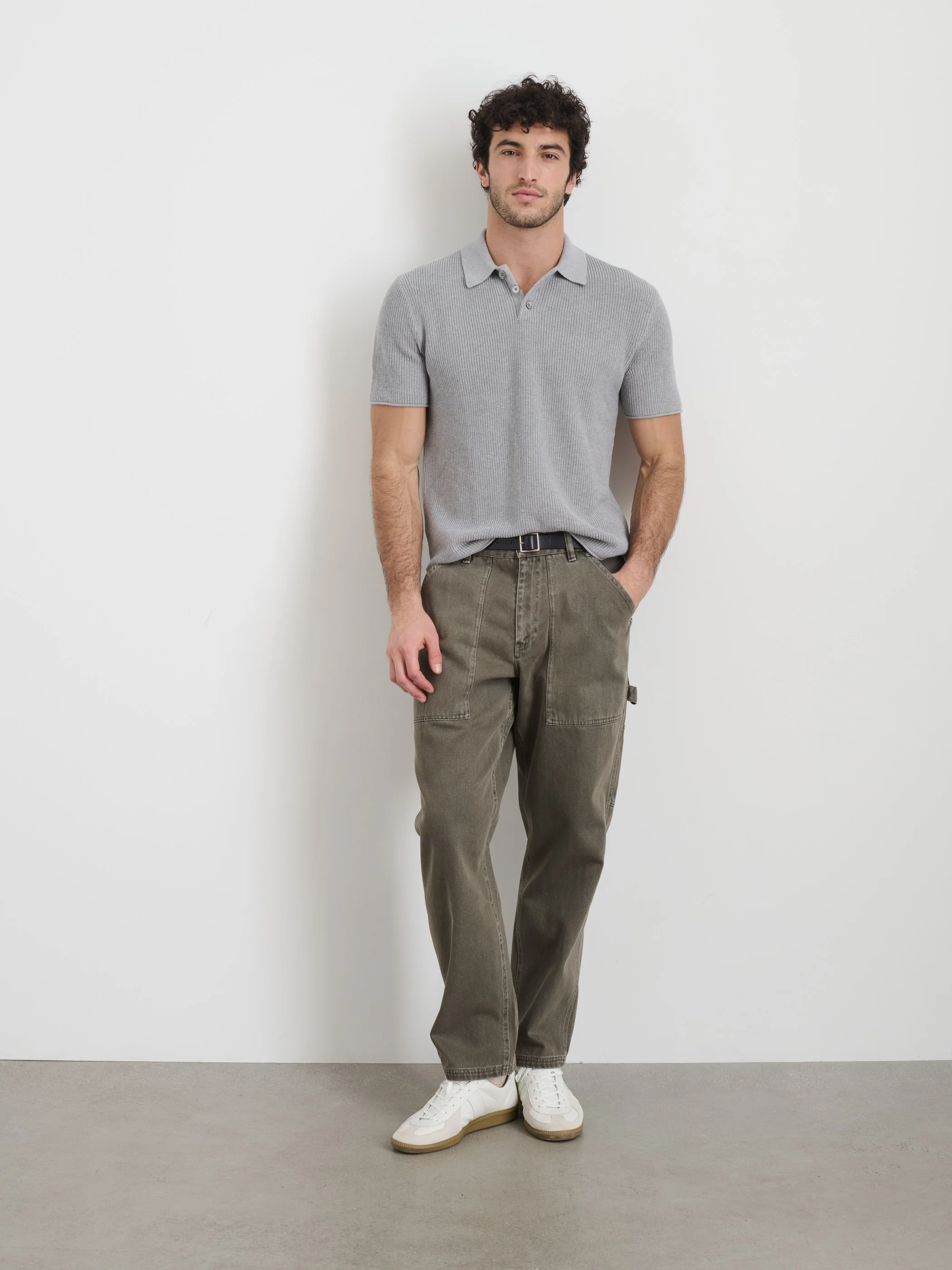 Eastwood Polo In Cotton Linen - Image 3