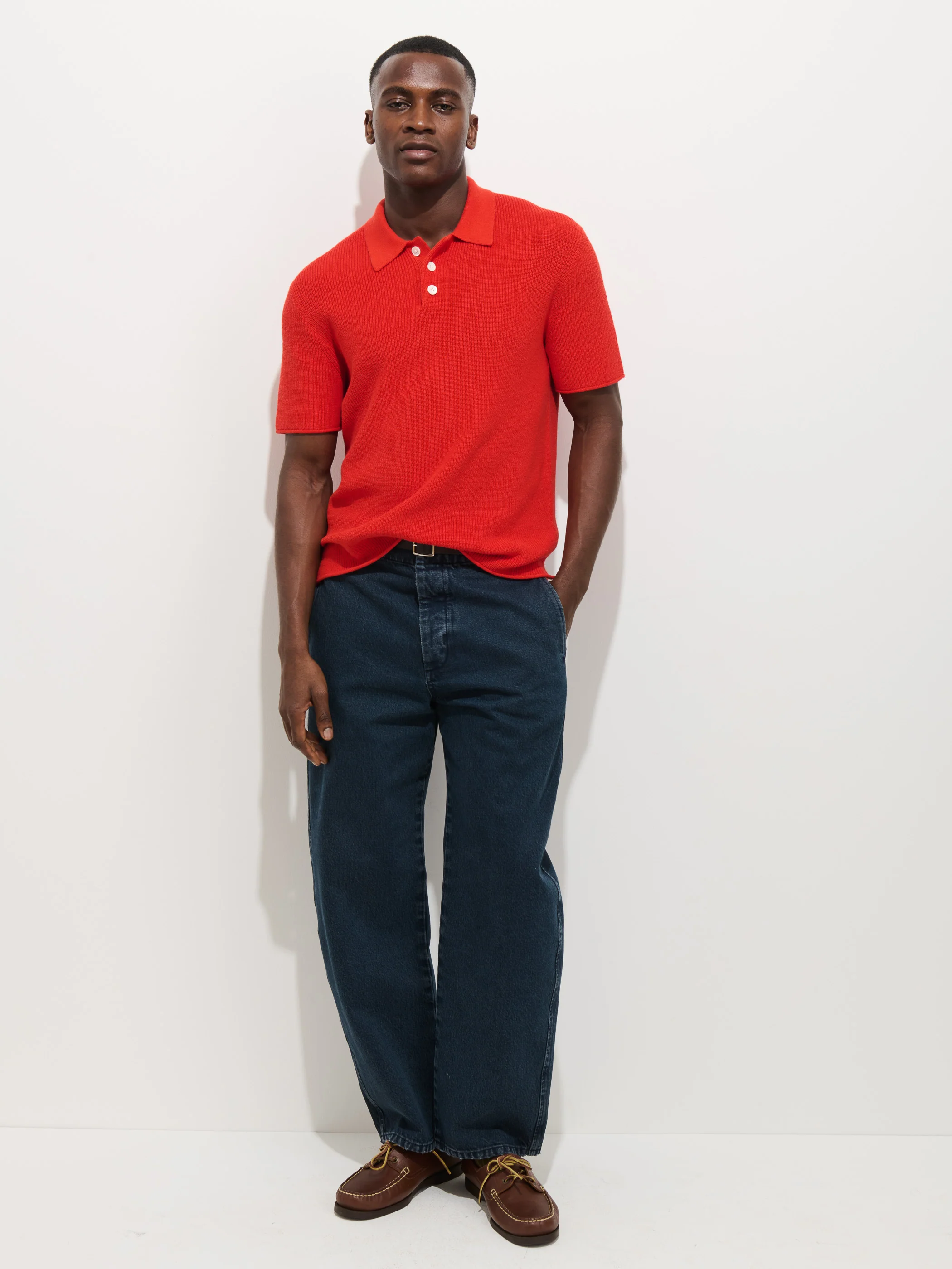 Eastwood Polo In Cotton Linen - Image 6