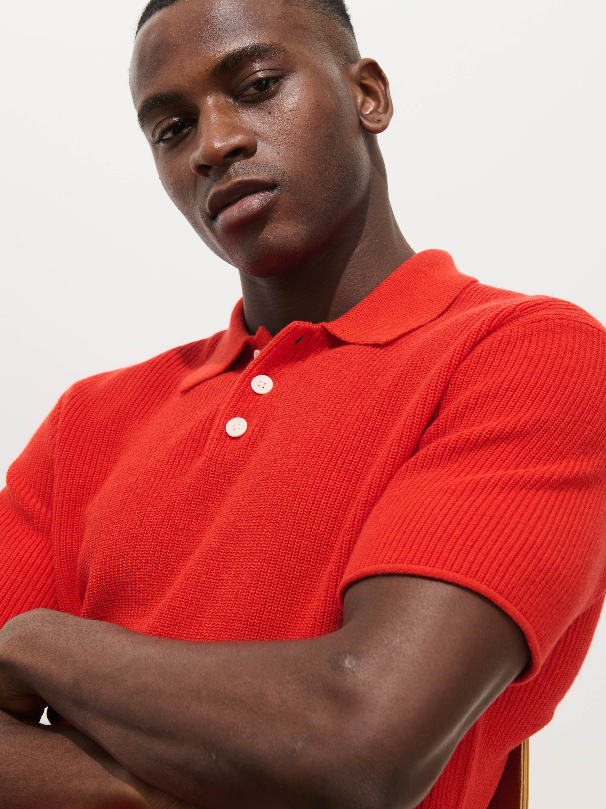 Eastwood Polo In Cotton Linen - Image 8