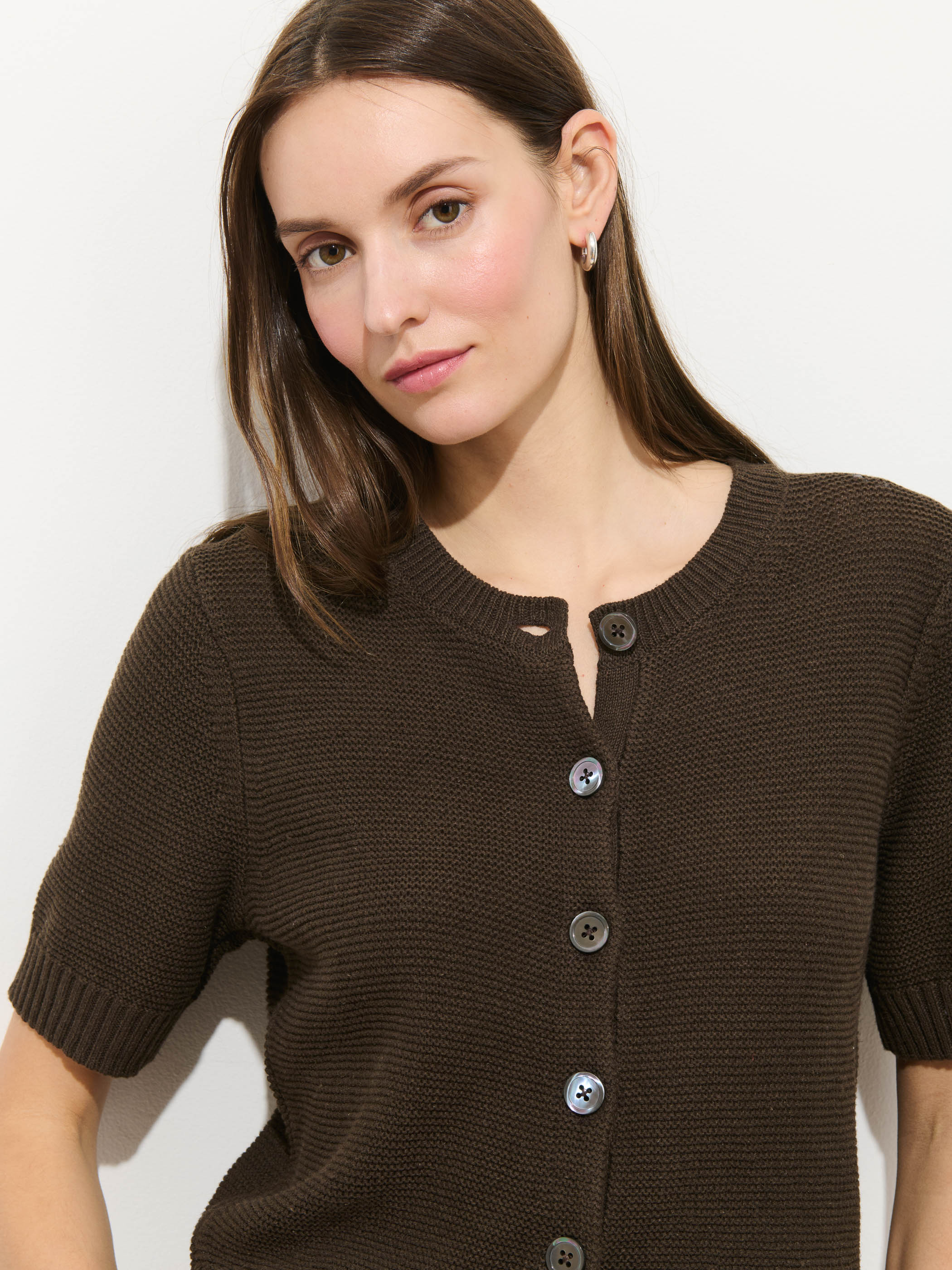 Elle Cardigan In Linen Cotton - Image 4