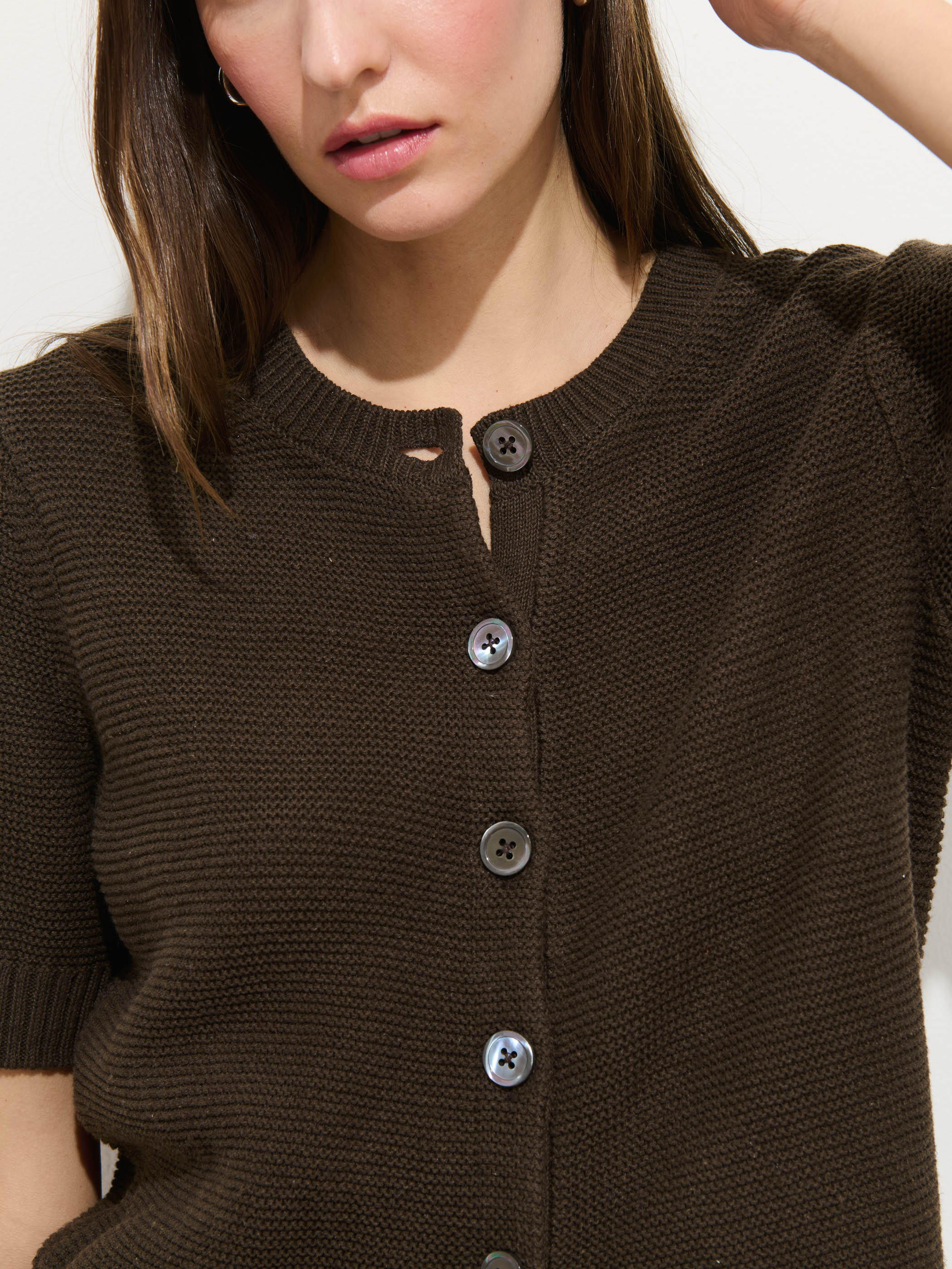 Elle Cardigan In Linen Cotton - Image 5