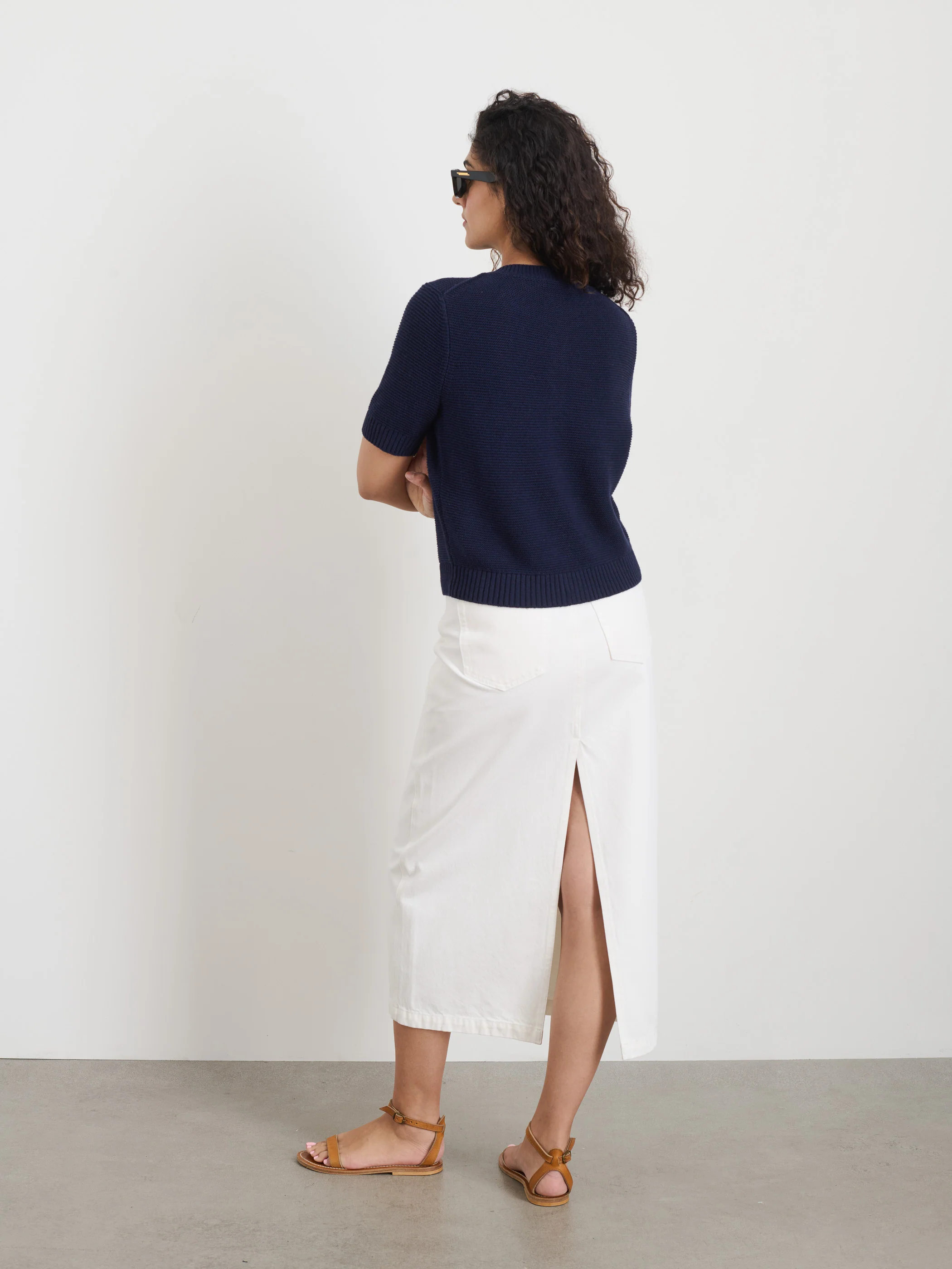 Elle Cardigan In Linen Cotton - Image 5