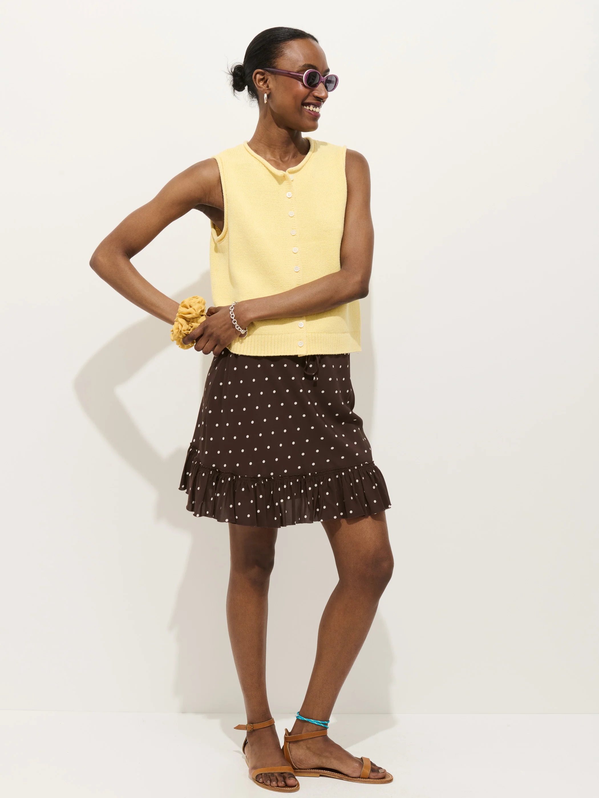 Flora Skirt In Polka Dot - Image 3