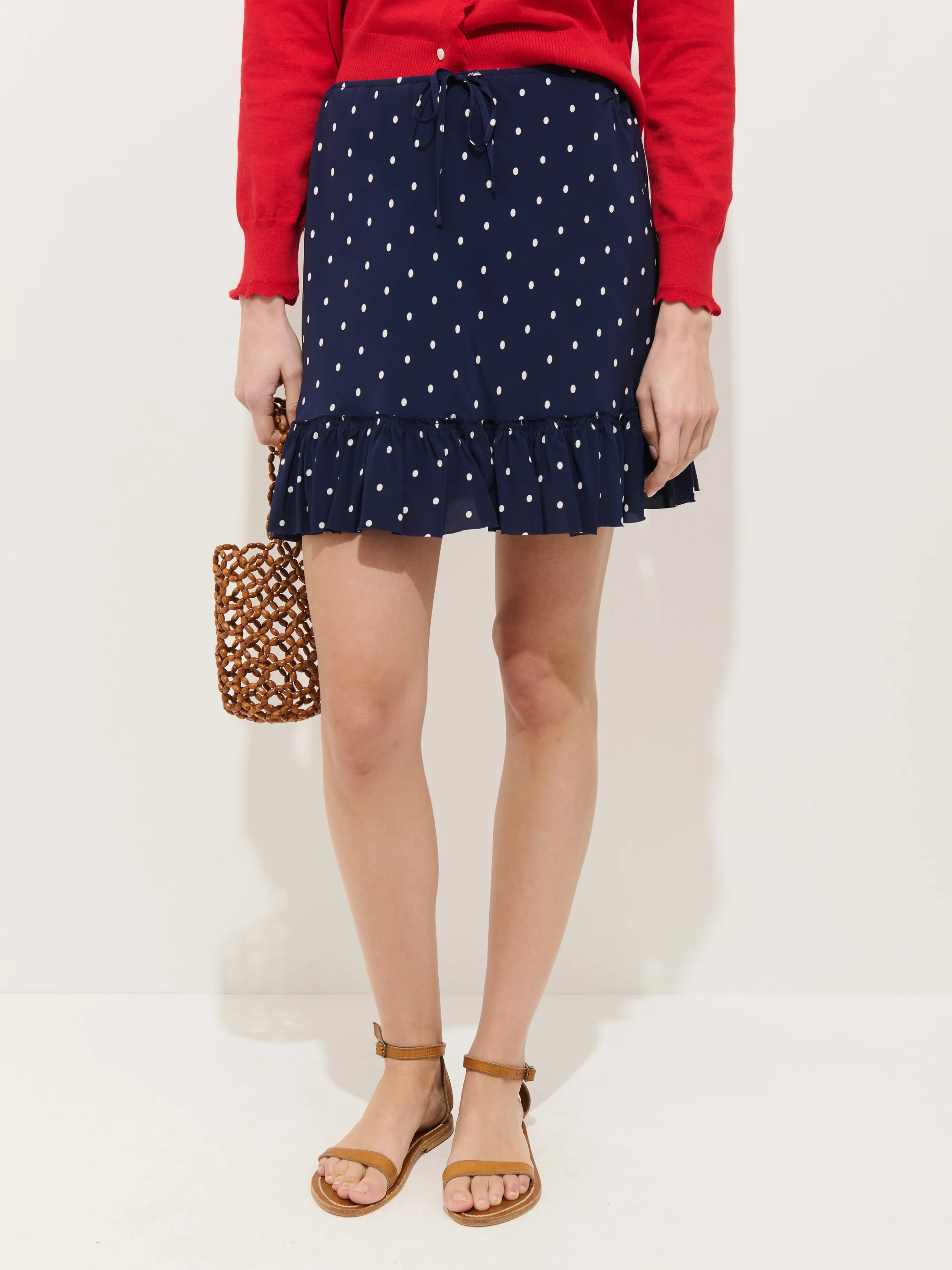 Flora Skirt In Polka Dot - Image 5