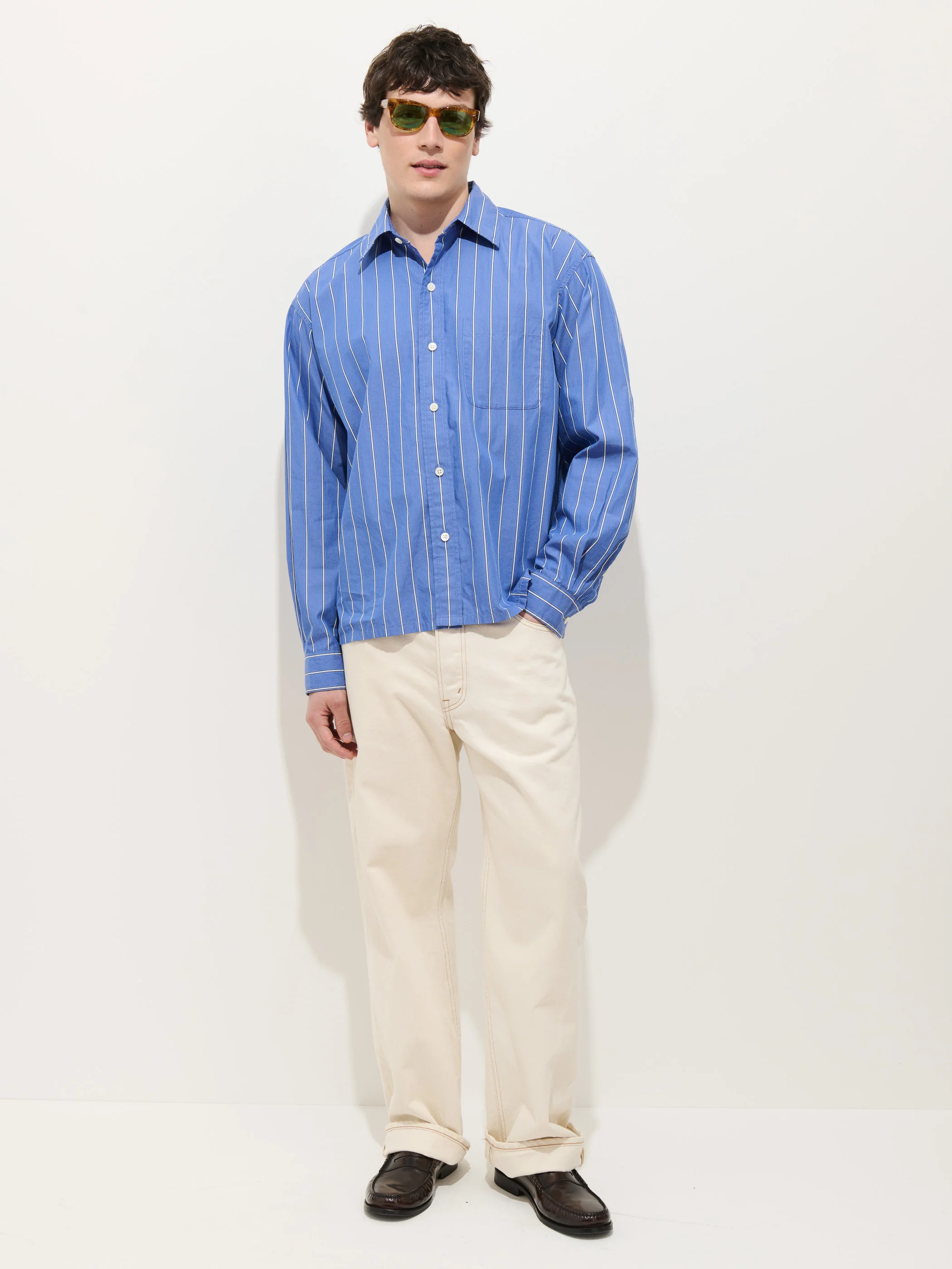 Franklin Striped Shirt In Cotton Poplin - Image 3
