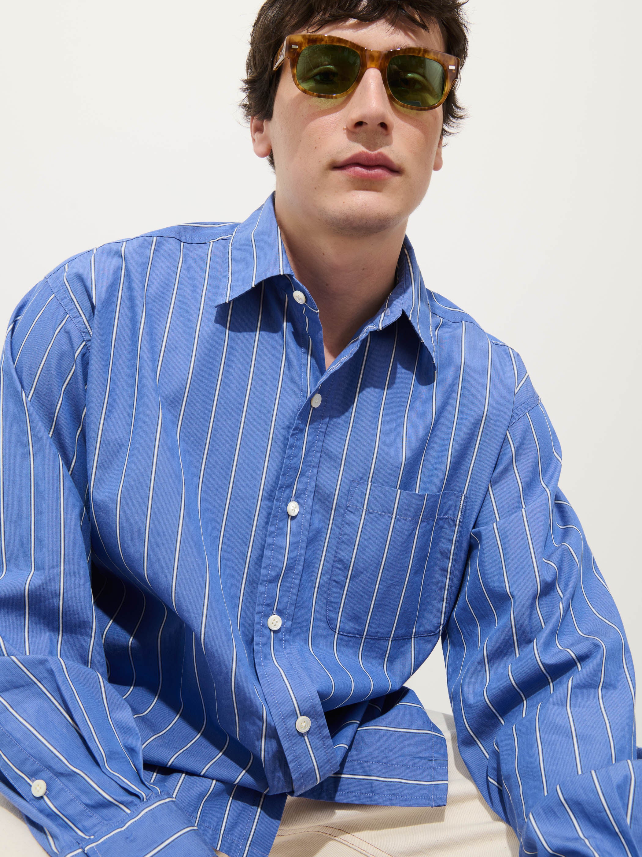 Franklin Striped Shirt In Cotton Poplin - Image 4