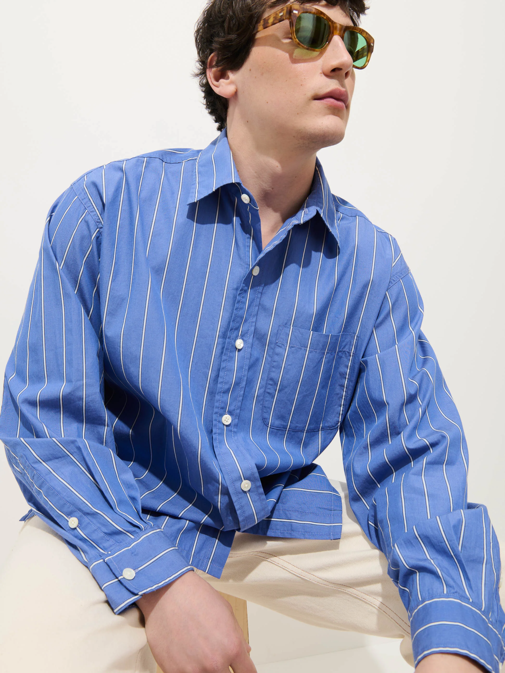 Franklin Striped Shirt In Cotton Poplin - Image 5