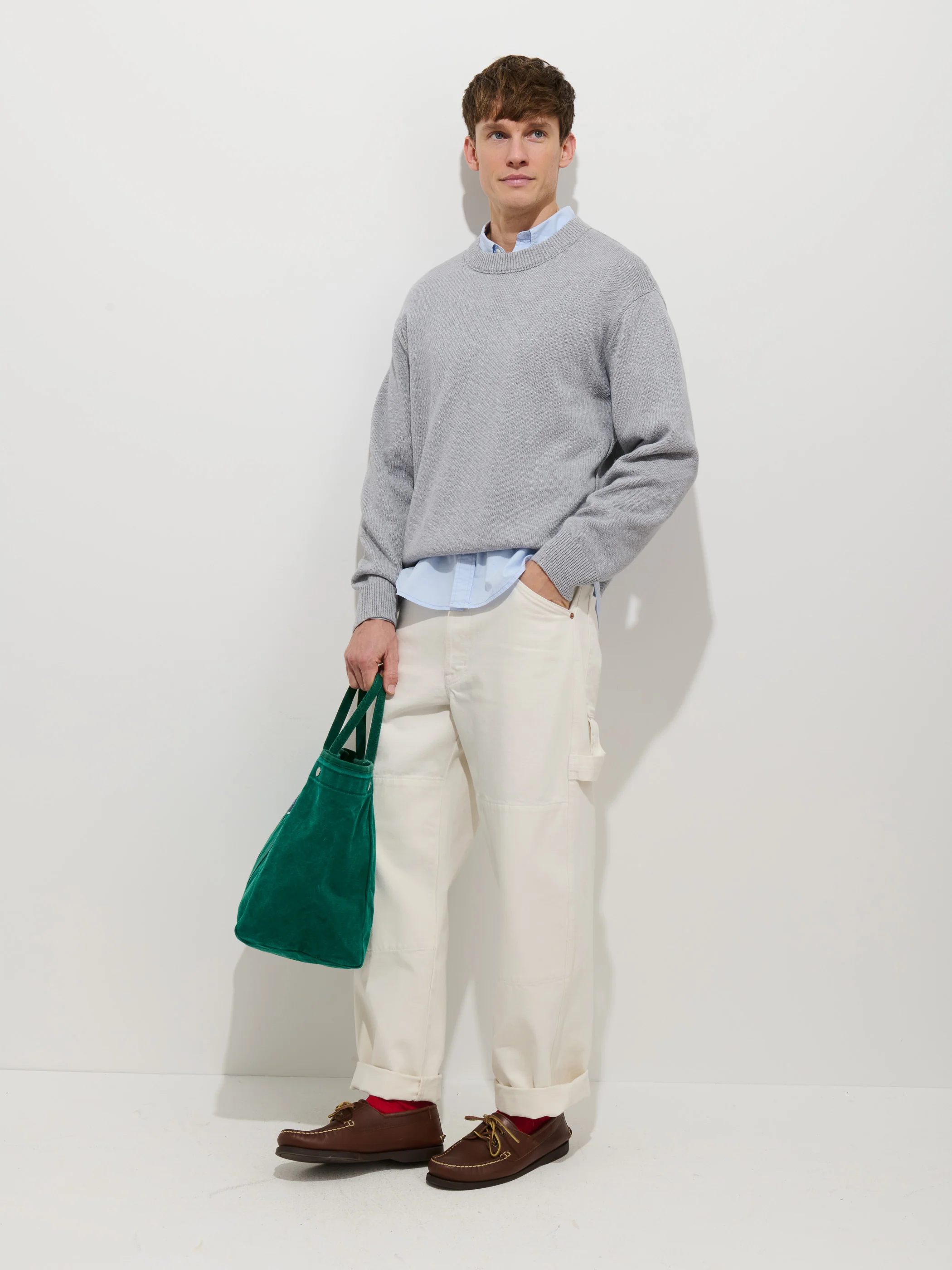 Gabriel Crewneck Sweater In Cotton Linen - Image 3