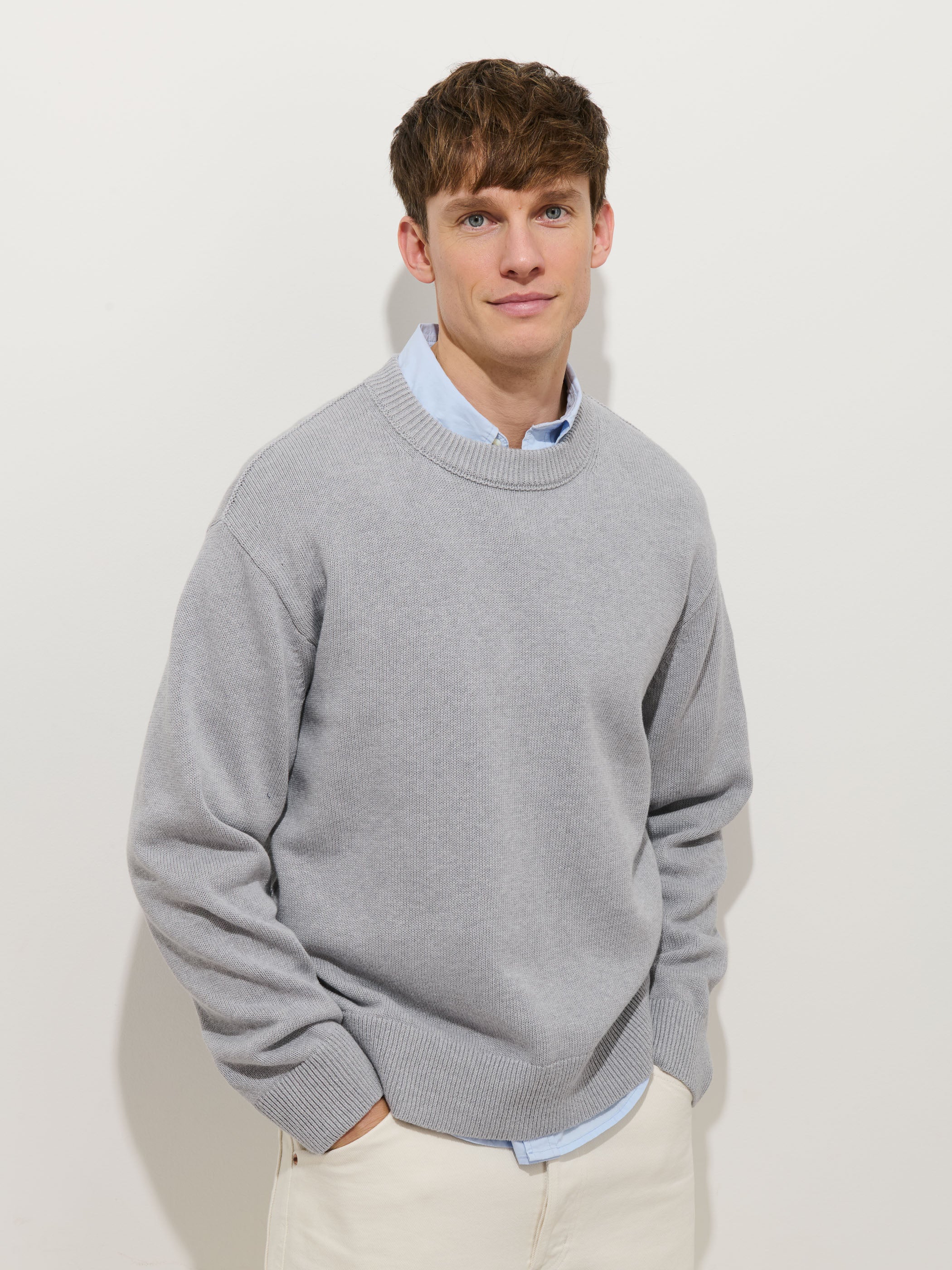 Gabriel Crewneck Sweater In Cotton Linen - Image 4