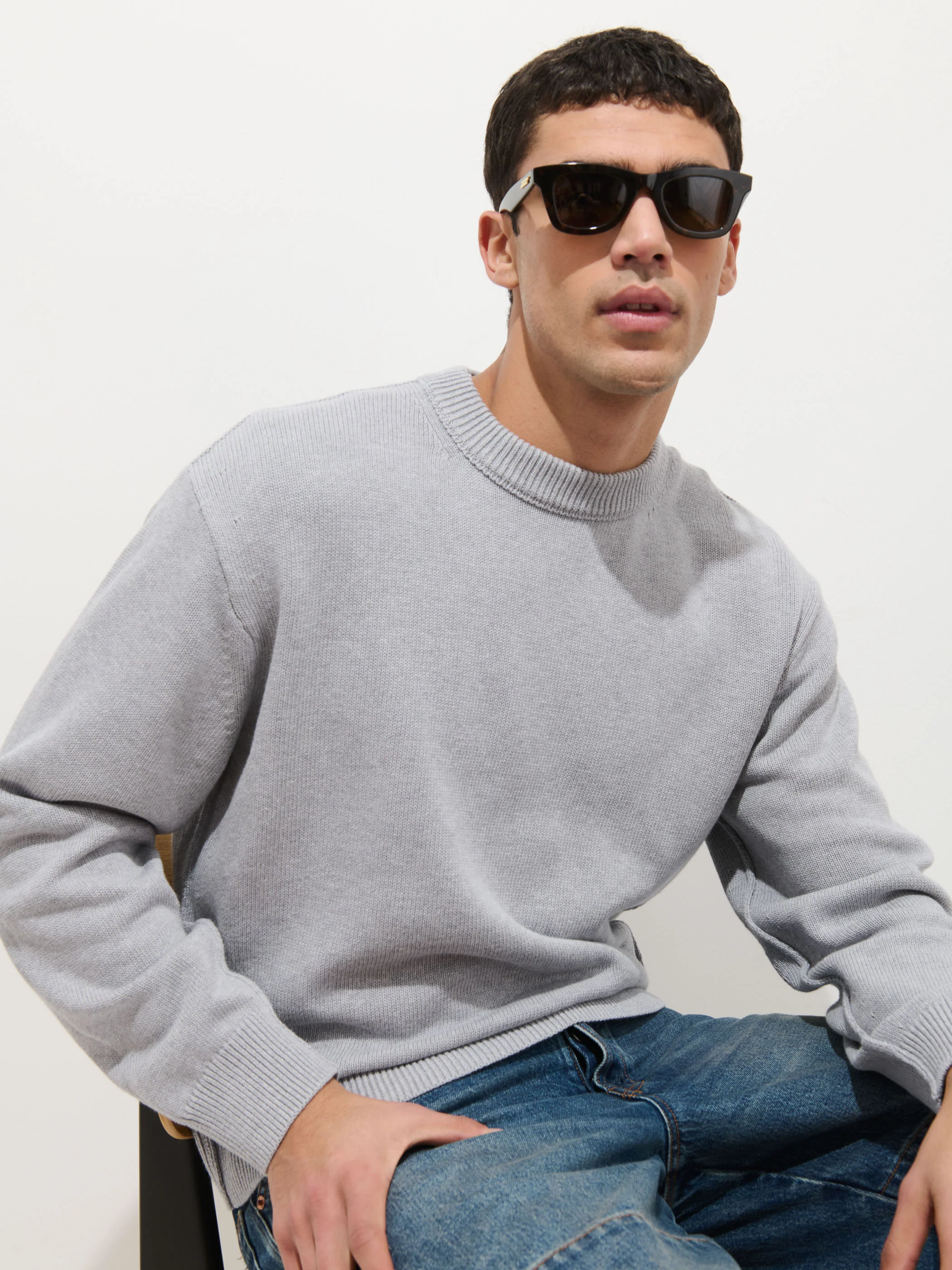 Gabriel Crewneck Sweater In Cotton Linen - Image 7