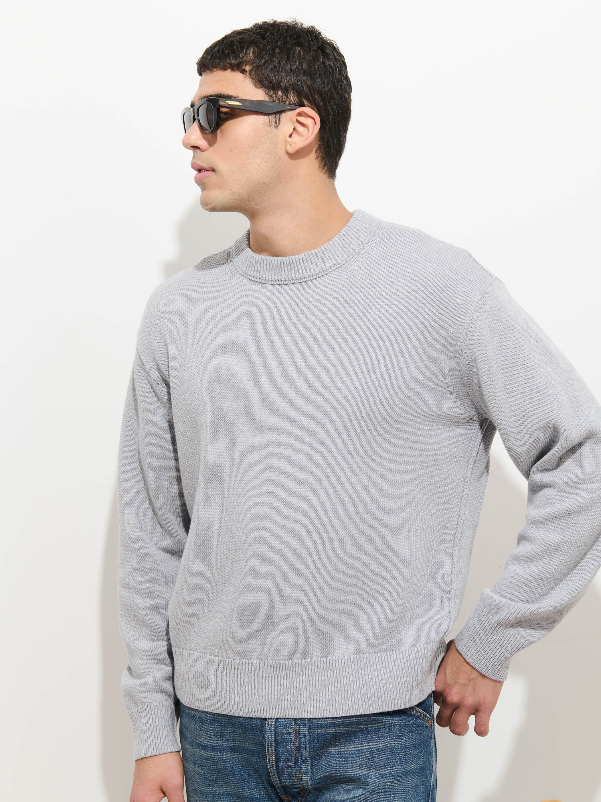 Gabriel Crewneck Sweater In Cotton Linen - Image 8
