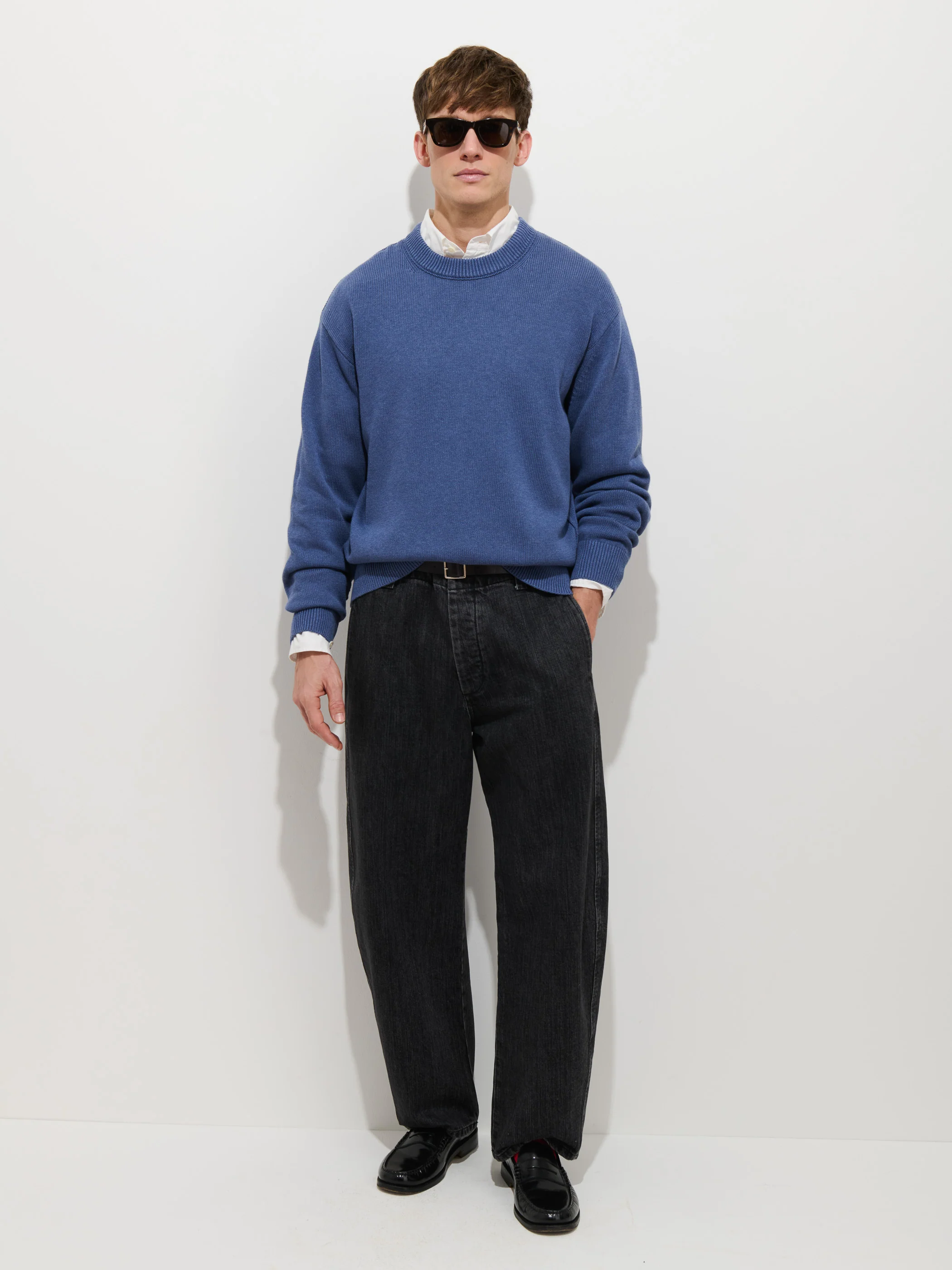 Gabriel Crewneck Sweater In Cotton Linen - Image 3