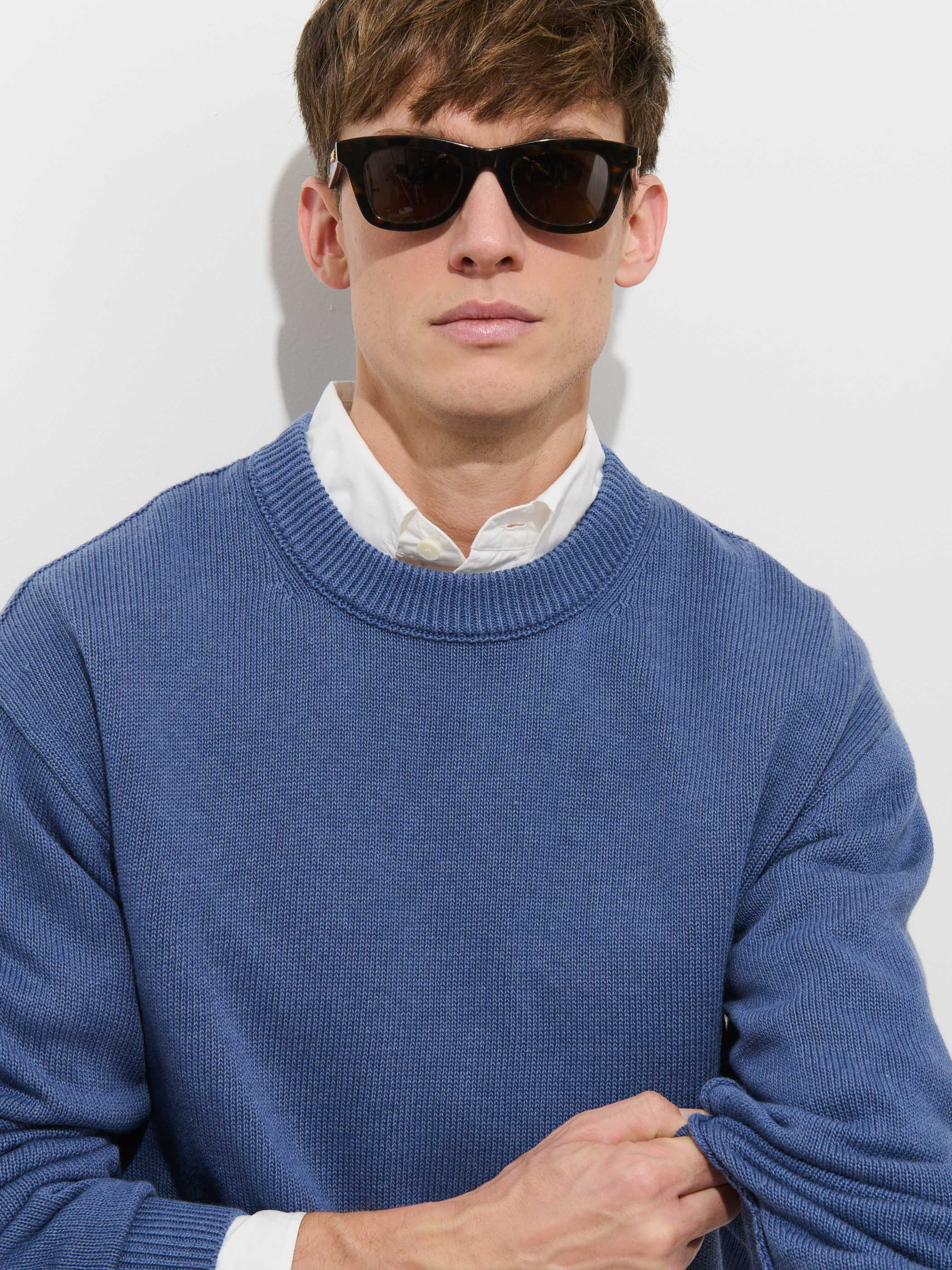 Gabriel Crewneck Sweater In Cotton Linen - Image 4