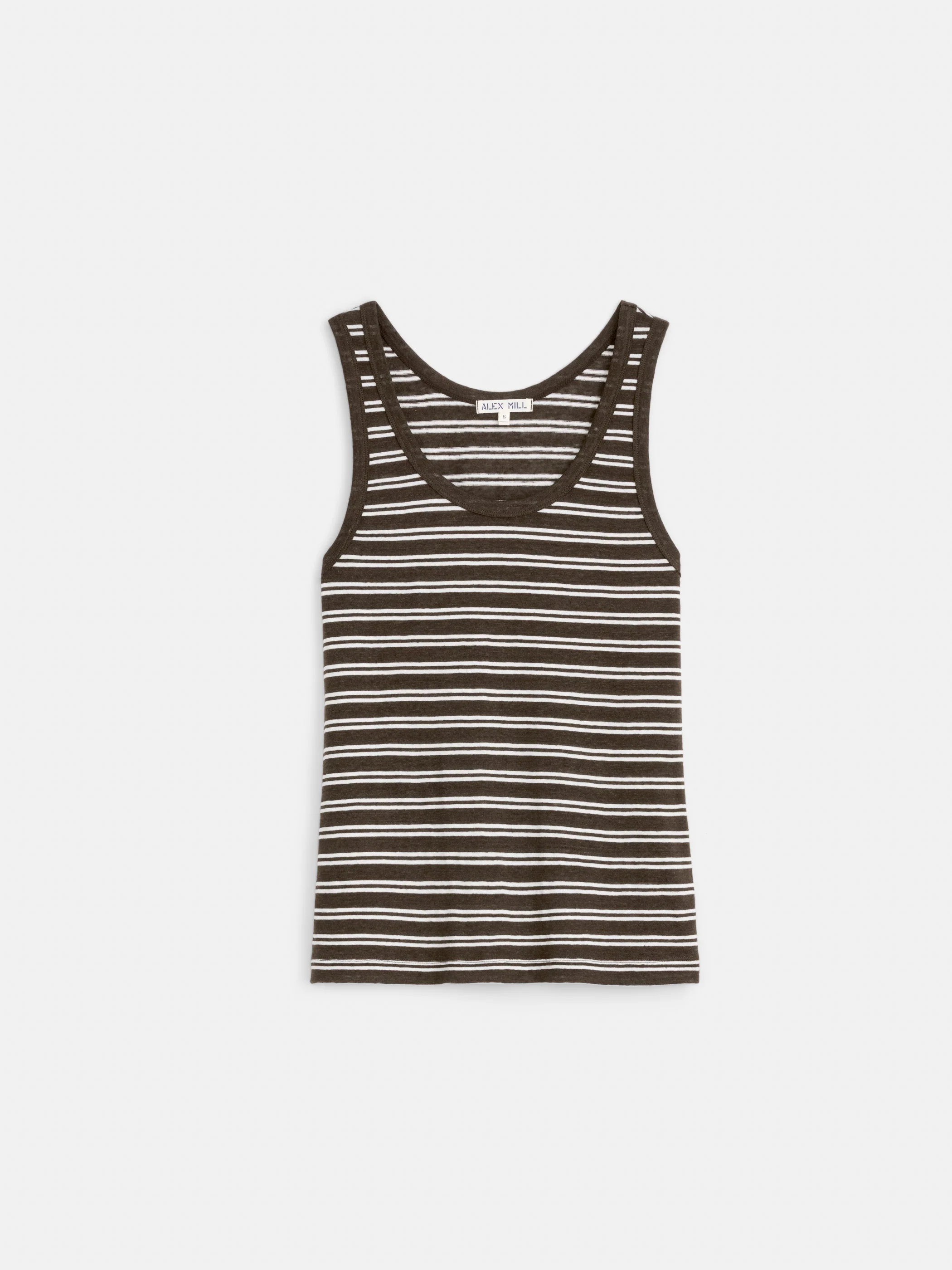 Garcon Striped Tank In Linen Cotton - Image 2