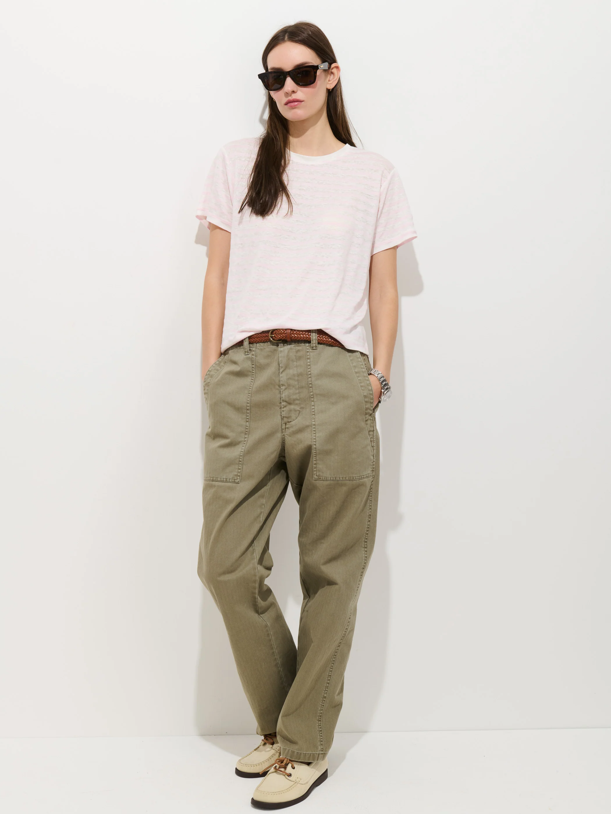 Garcon Striped Tee In Linen Cotton - Image 3