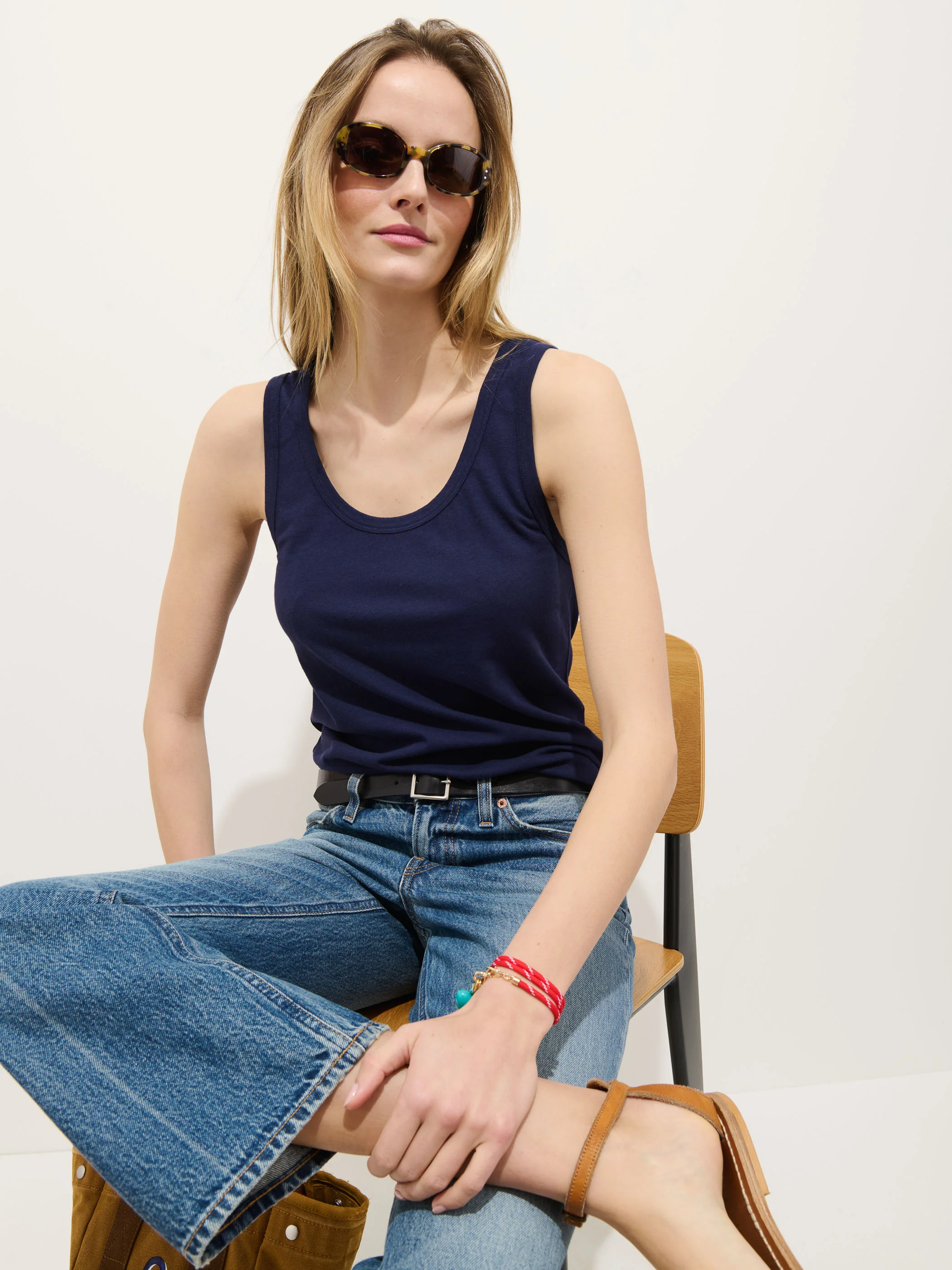 Garcon Tank In Linen Cotton