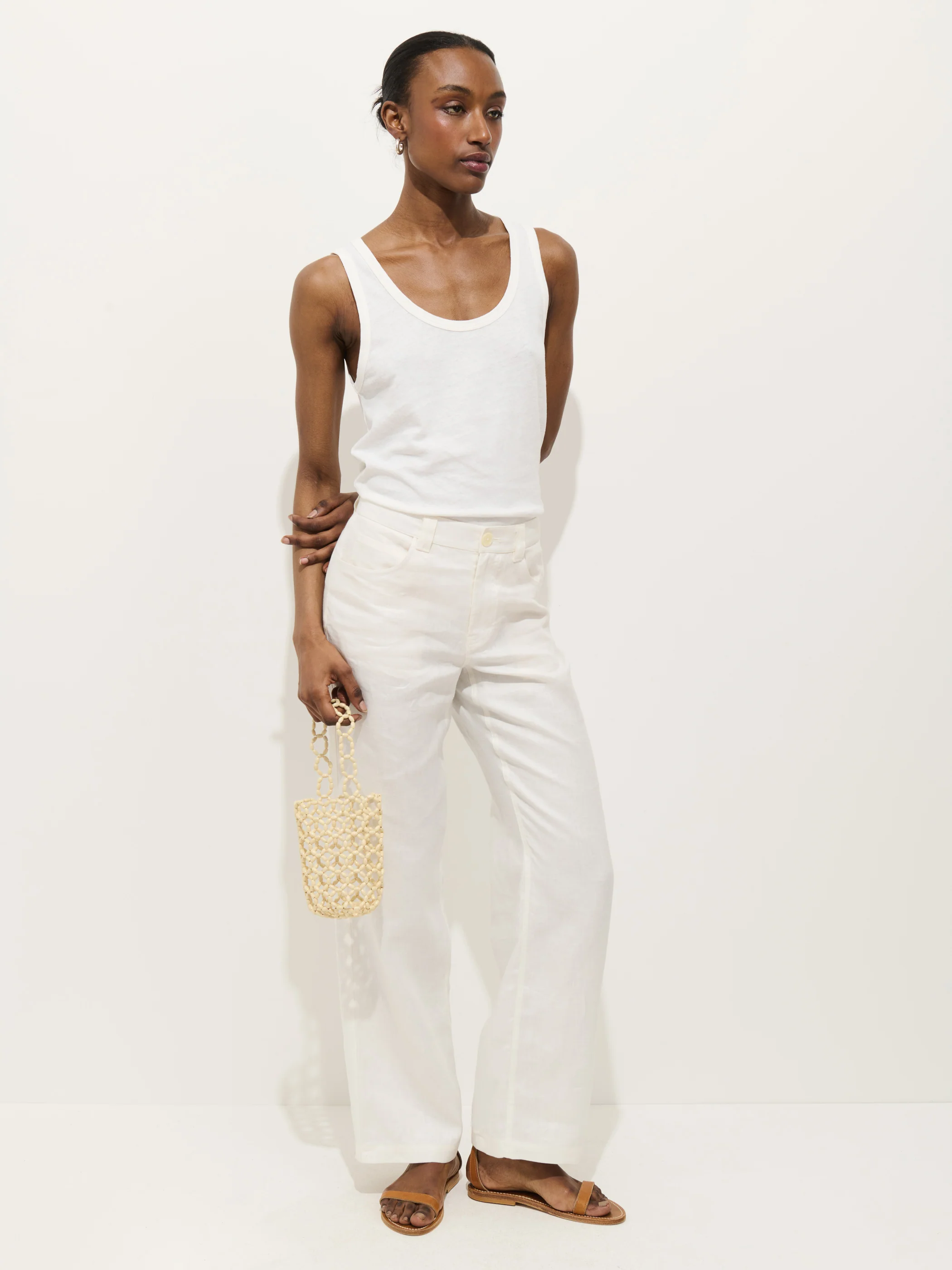Garcon Tank In Linen Cotton - Image 5