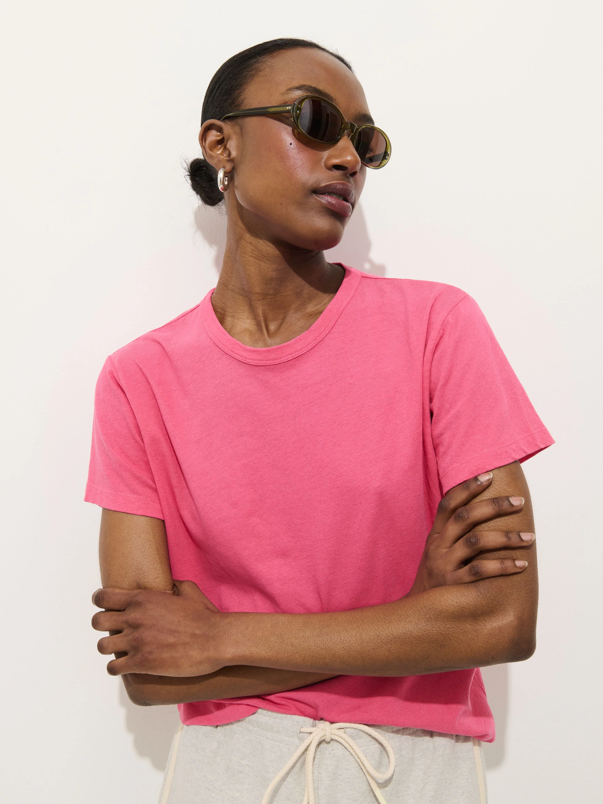 Garcon Tee In Linen Cotton - Image 4