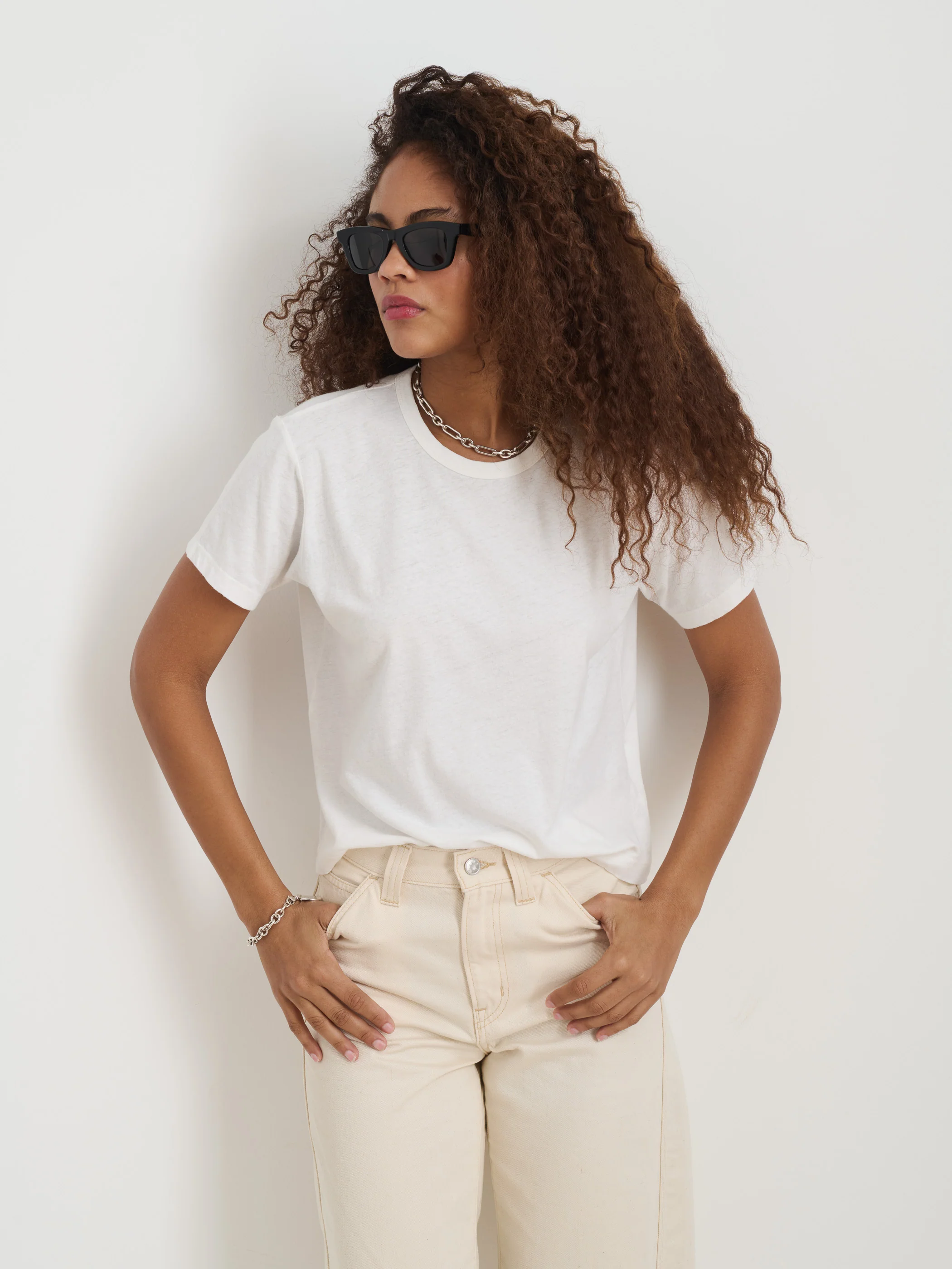 Garcon Tee In Linen Cotton - Image 3