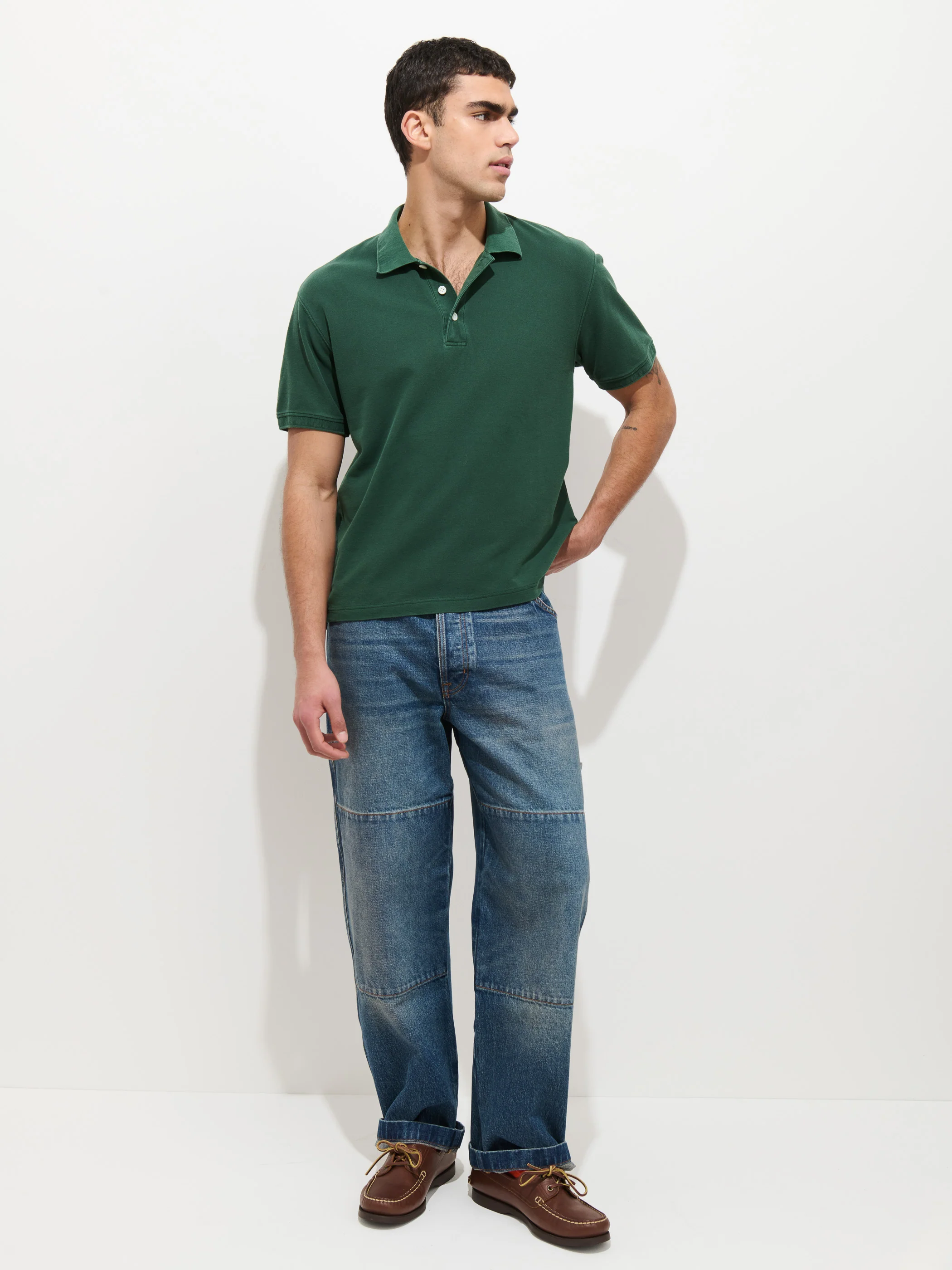 Garment Dyed Polo In Pique Cotton - Image 4