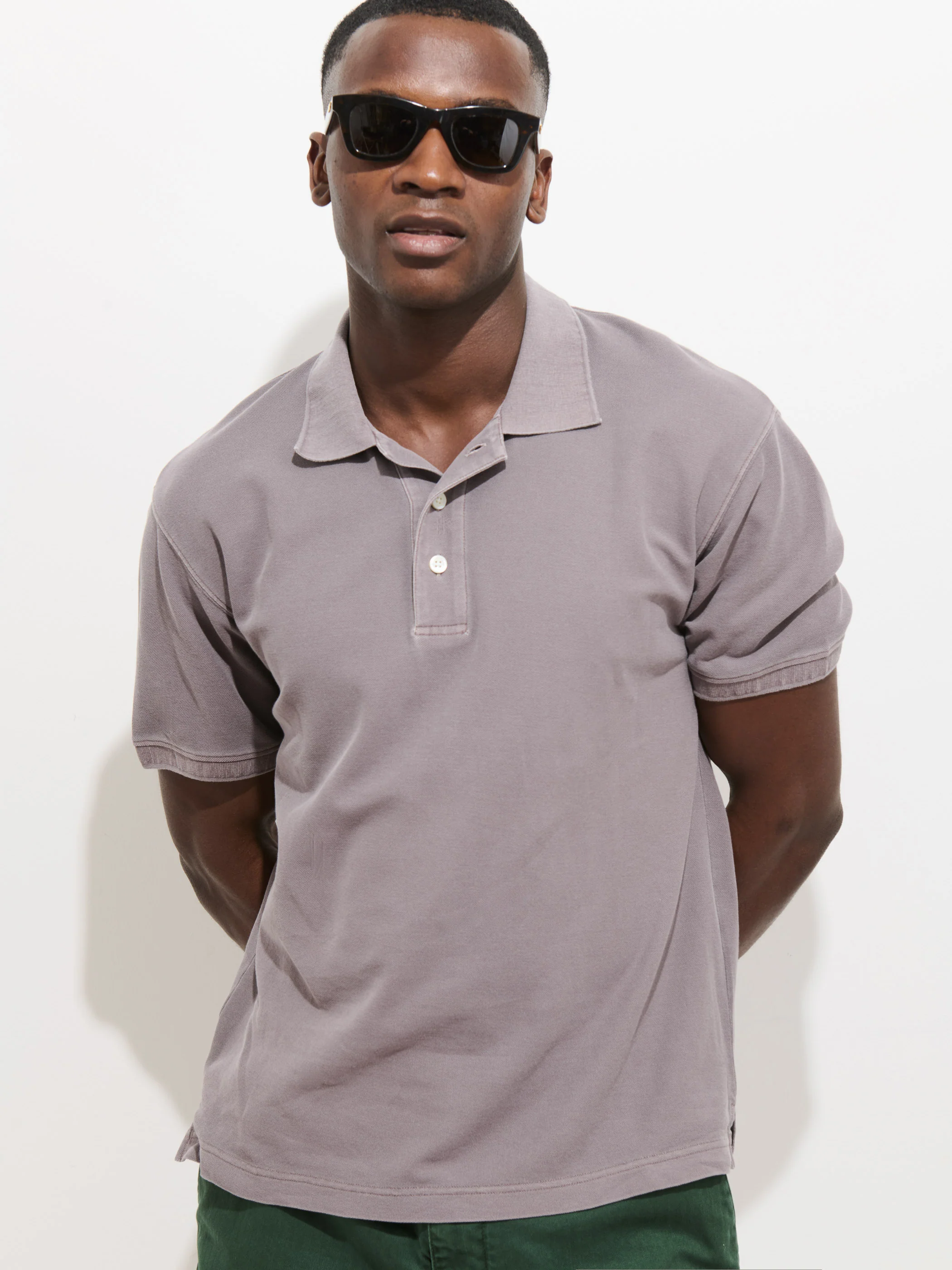 Garment Dyed Polo In Pique Cotton - Image 3