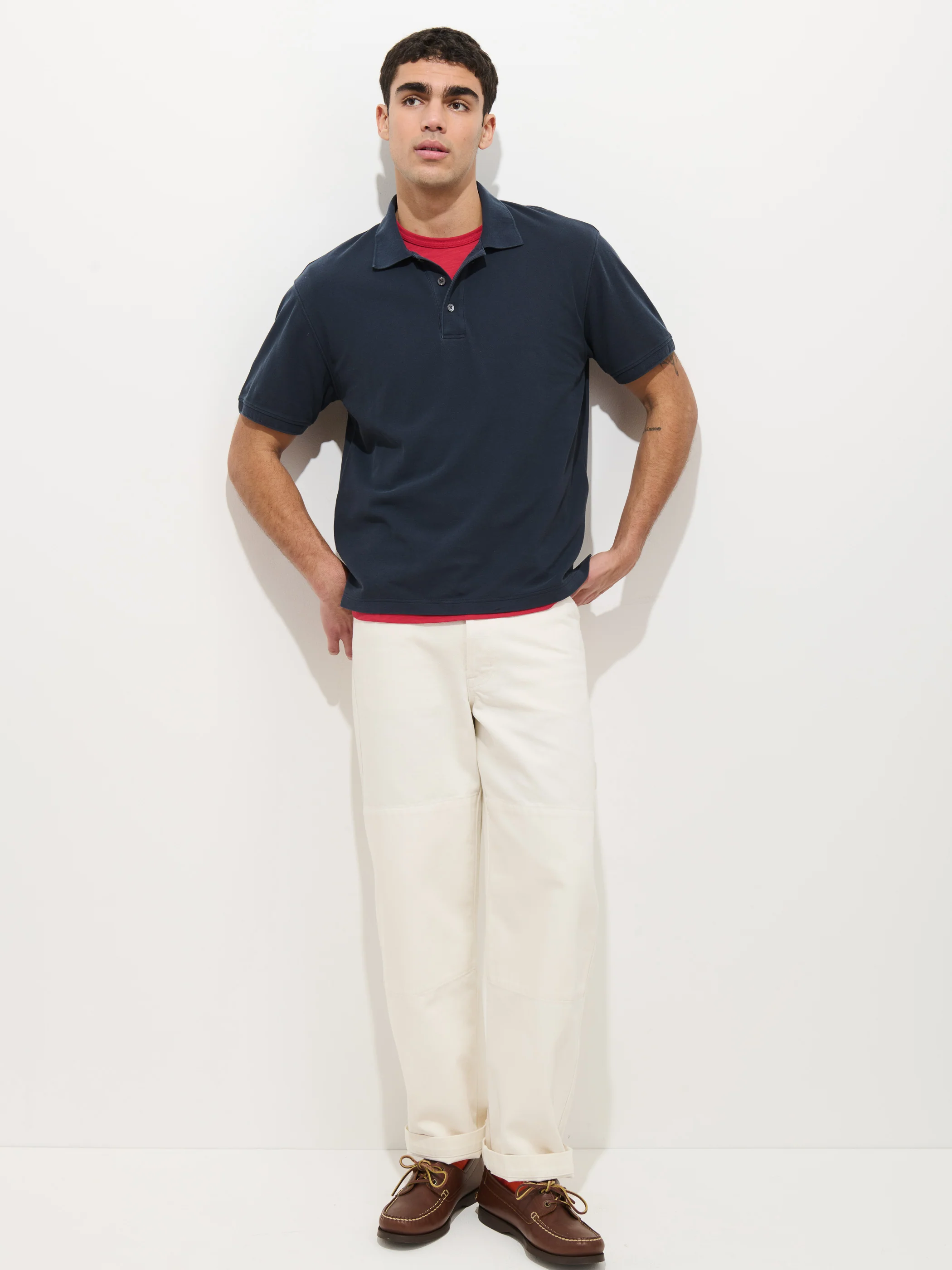Garment Dyed Polo In Pique Cotton - Image 3
