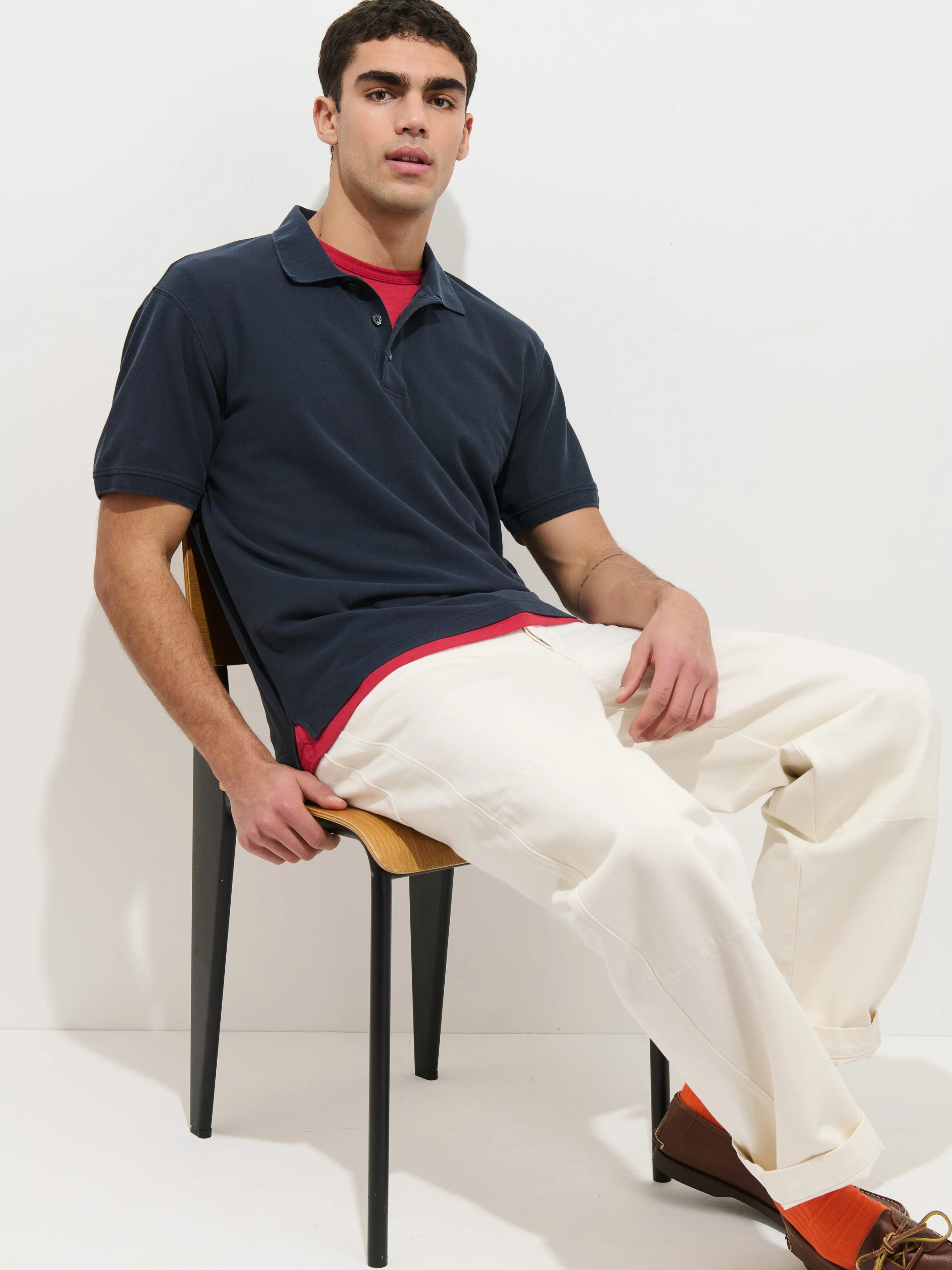 Garment Dyed Polo In Pique Cotton - Image 4