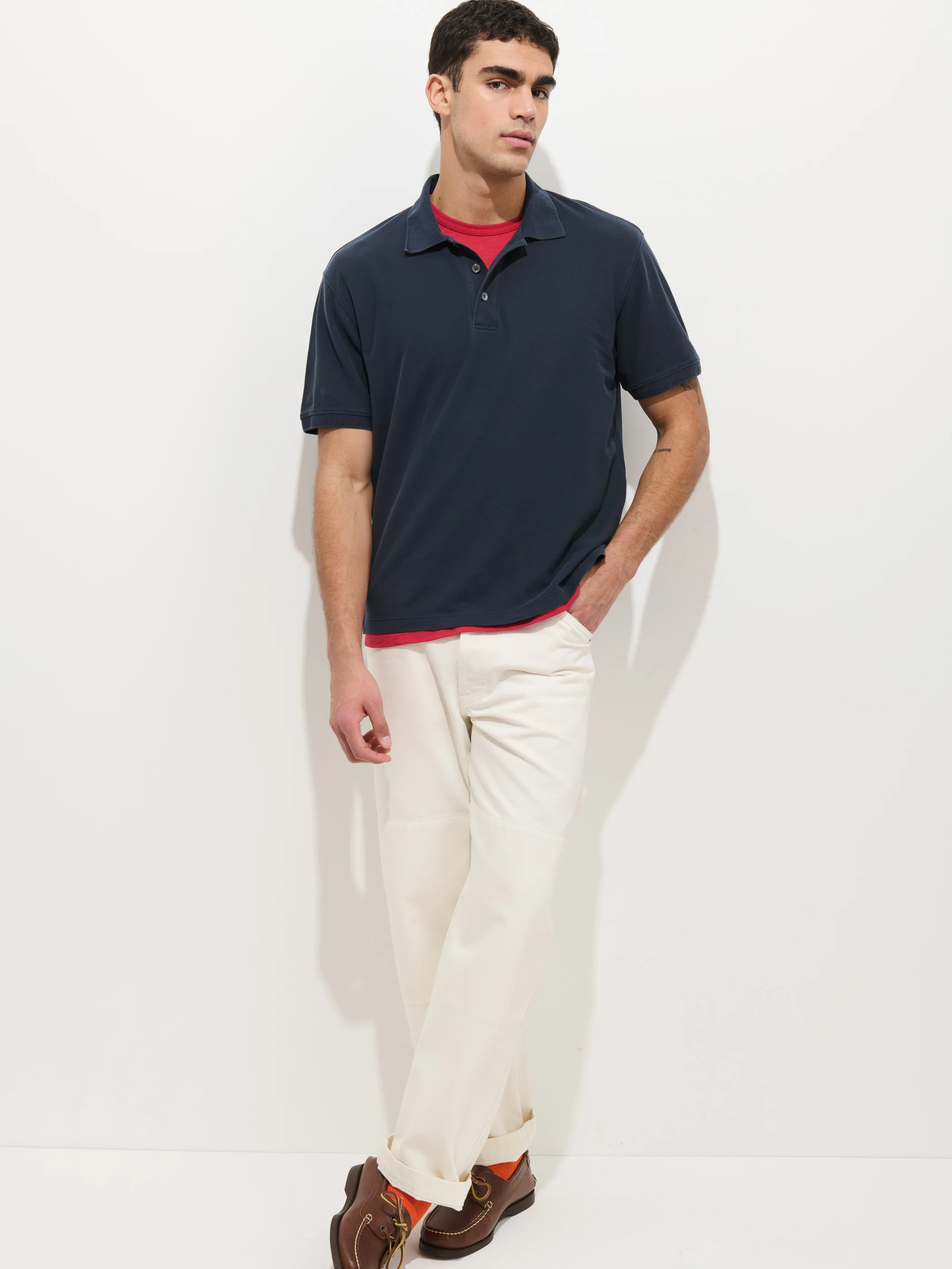 Garment Dyed Polo In Pique Cotton - Image 5