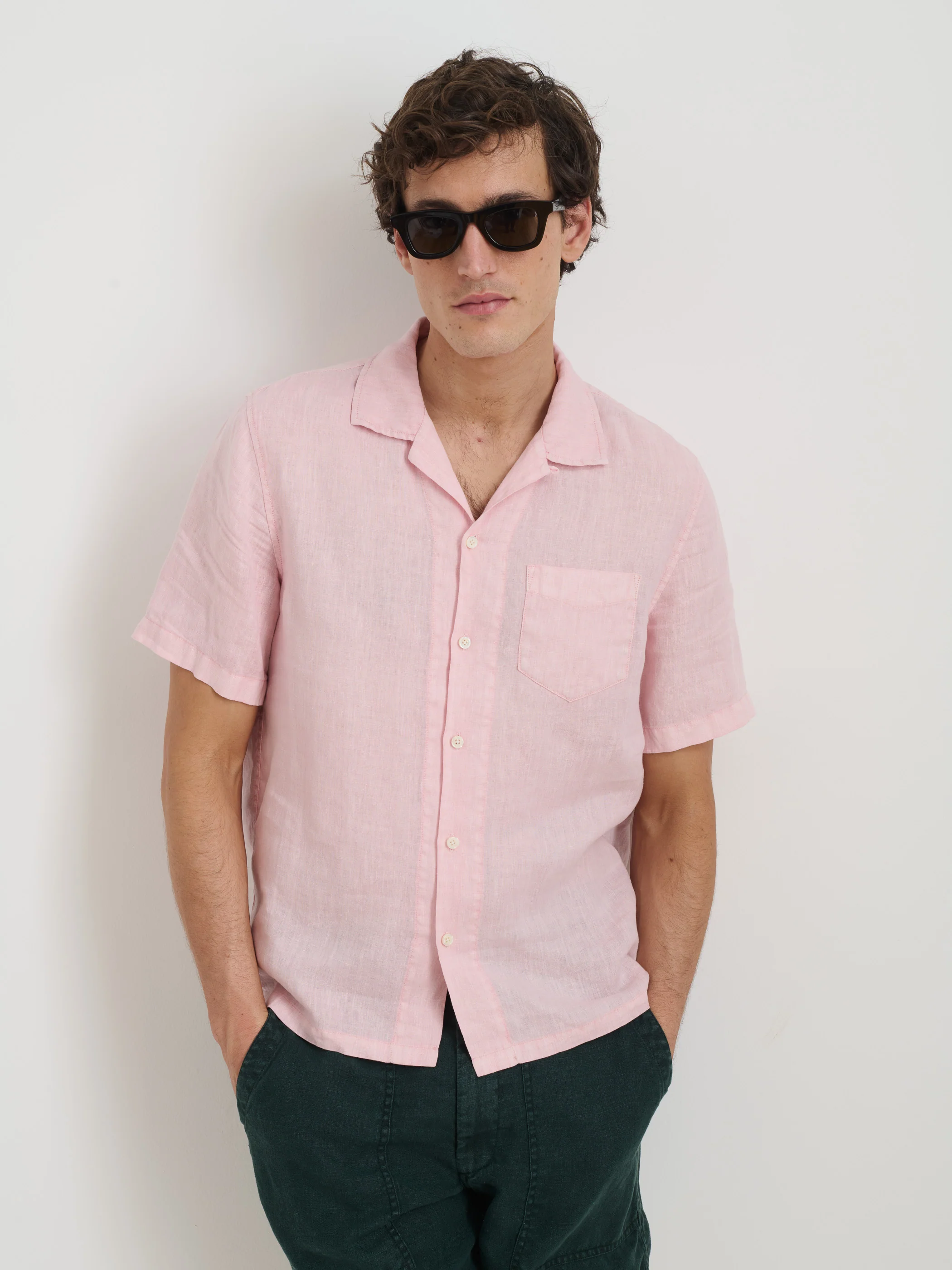 Garment Dyed Pull On Field Short In Linen - Image 5