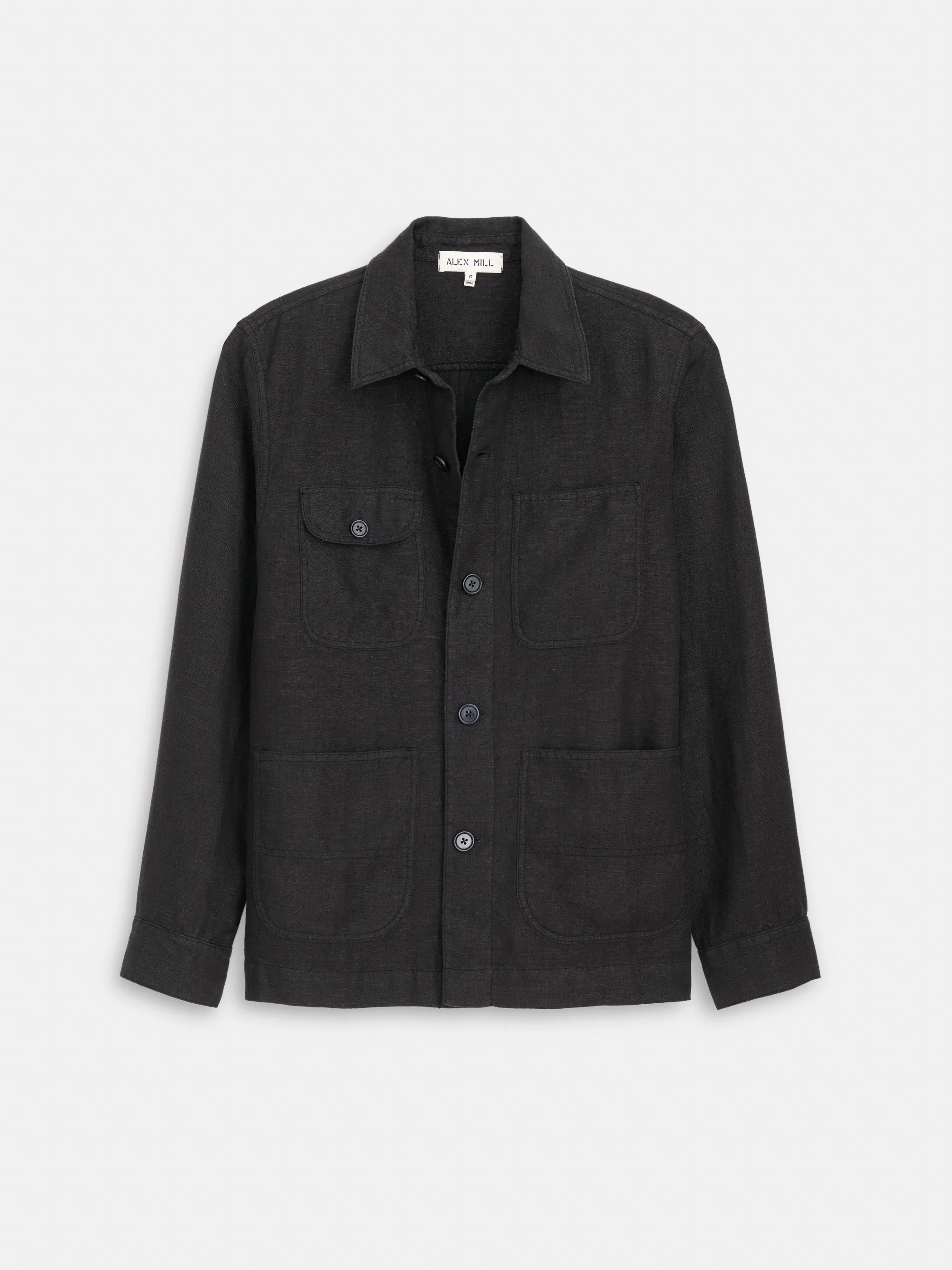Garment Dyed Work Jacket in Linen