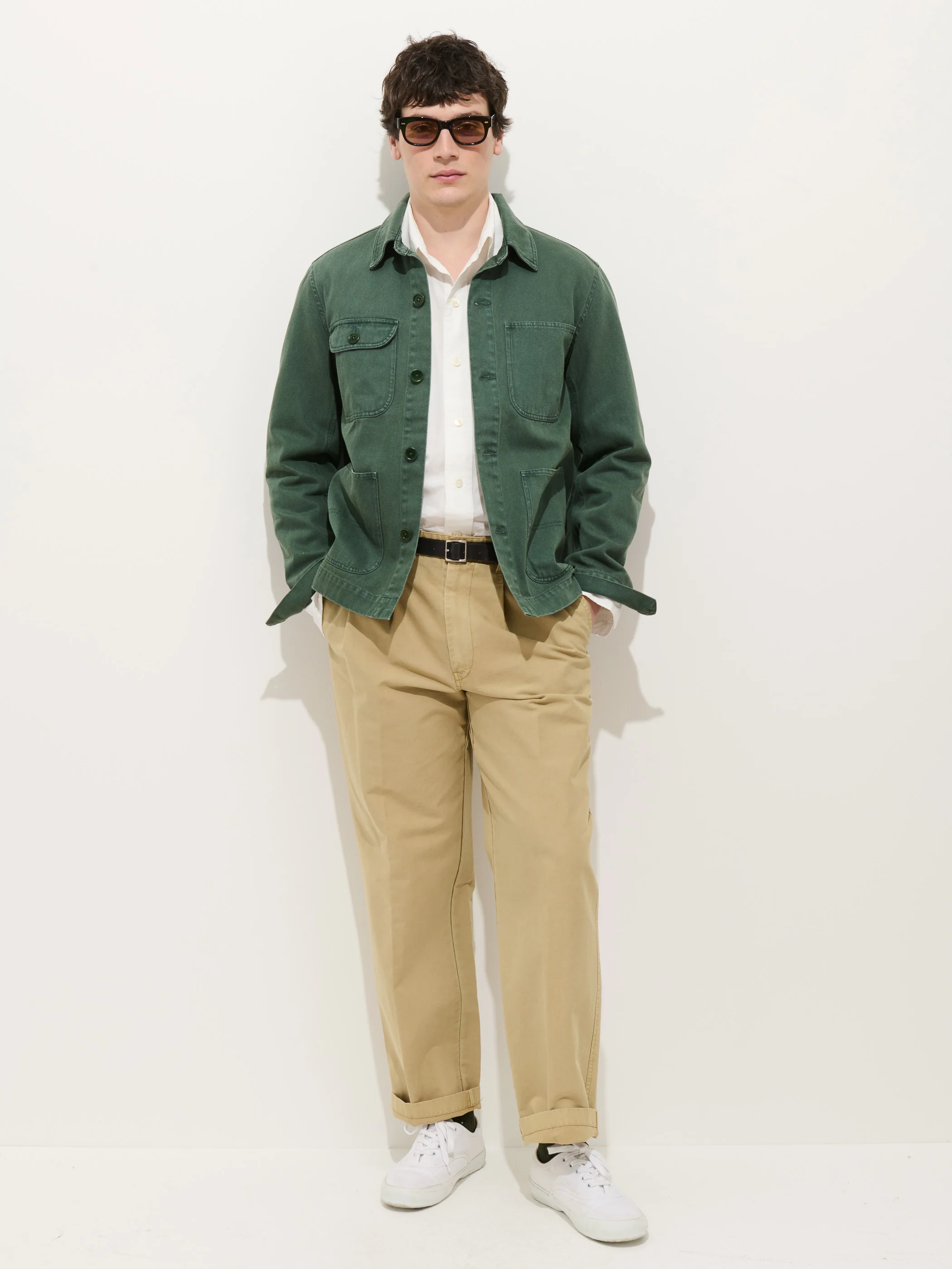 Garment Dyed Work Jacket In Recycled Denim - Image 3
