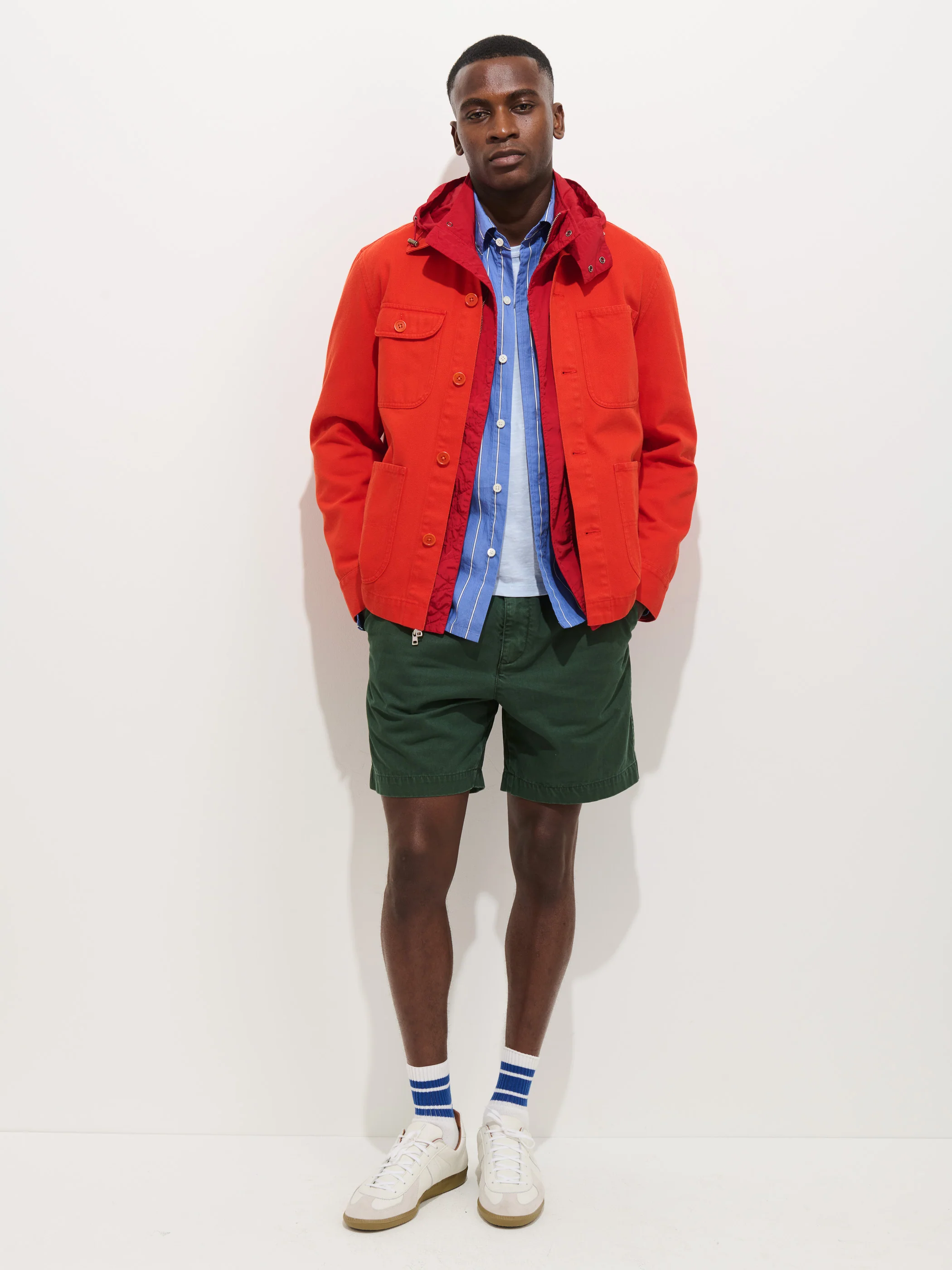 Garment Dyed Work Jacket In Recycled Denim - Image 3