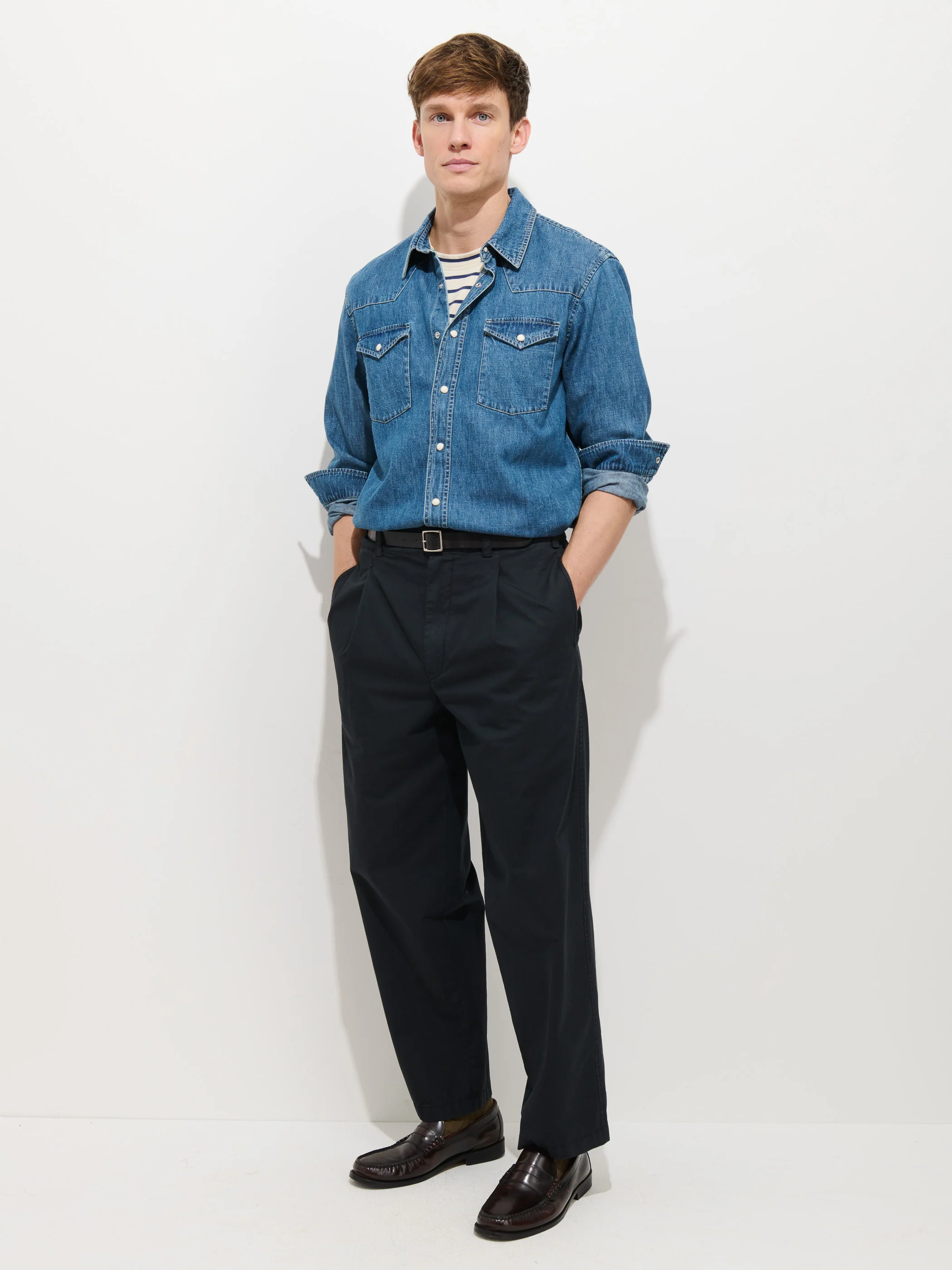 Georges Pull On Pant In Lightweight Cotton