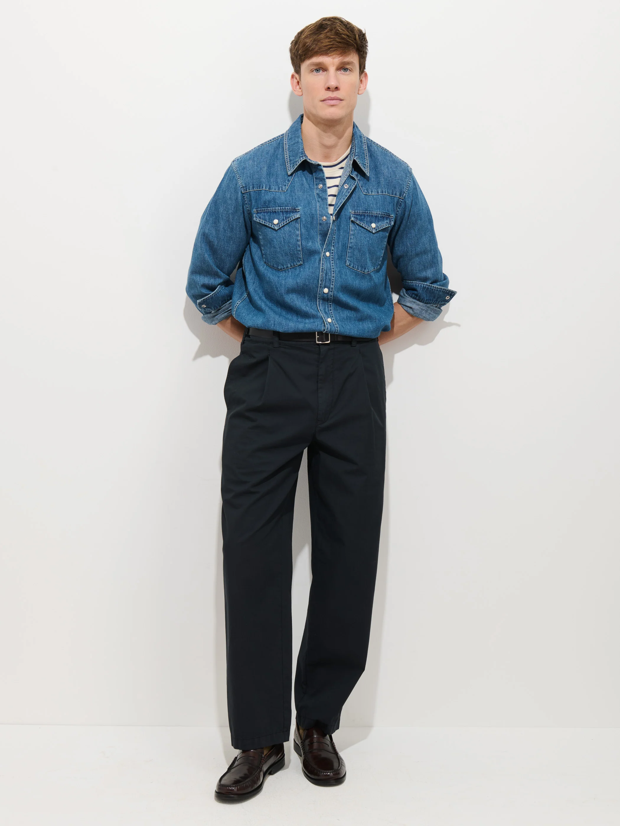 Georges Pull On Pant In Lightweight Cotton - Image 3