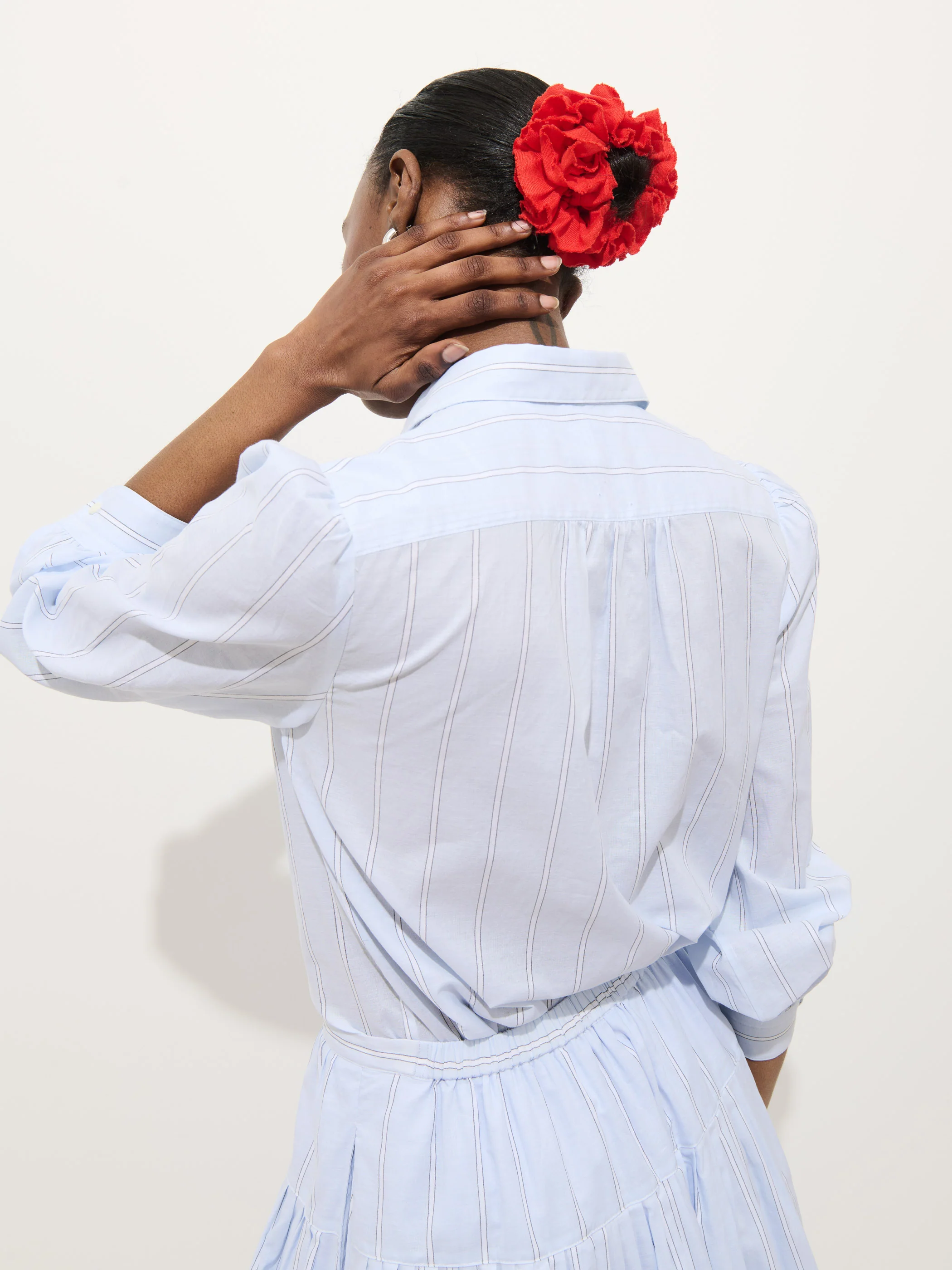 Hannah Striped Shirt In Cotton Voile - Image 7