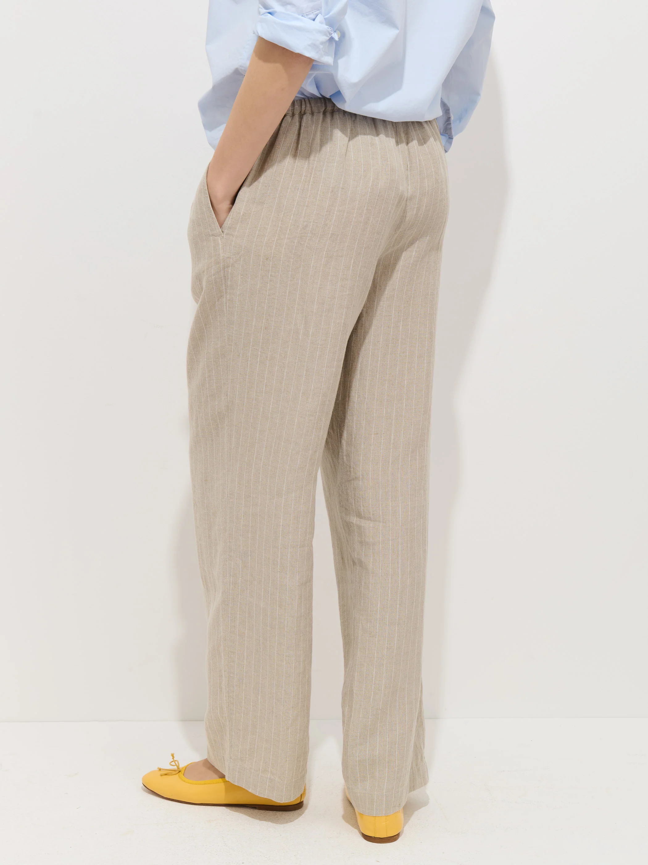 Hudson Pinstripe Pant In Linen - Image 6