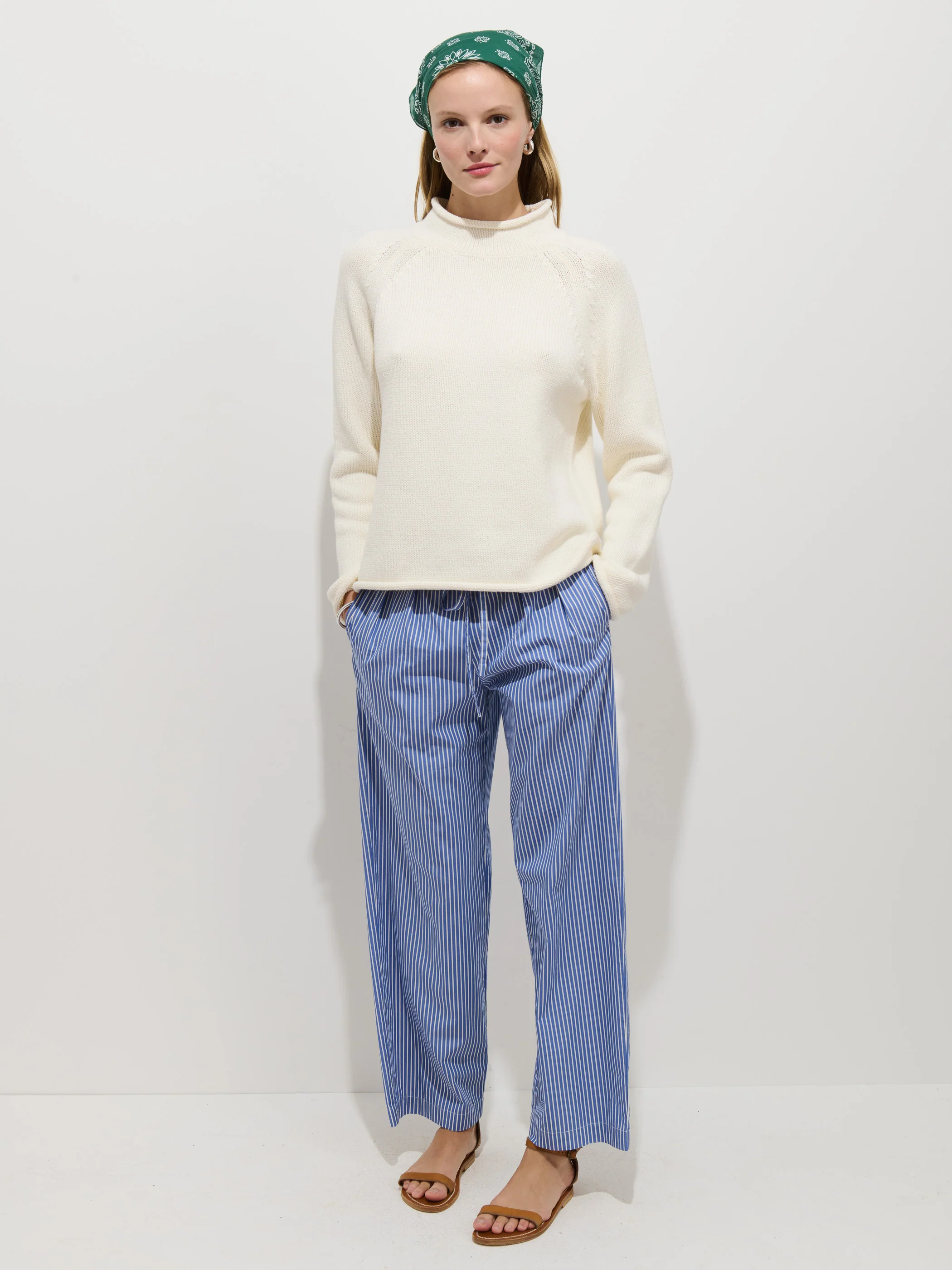 Hudson Striped Pant In Poplin