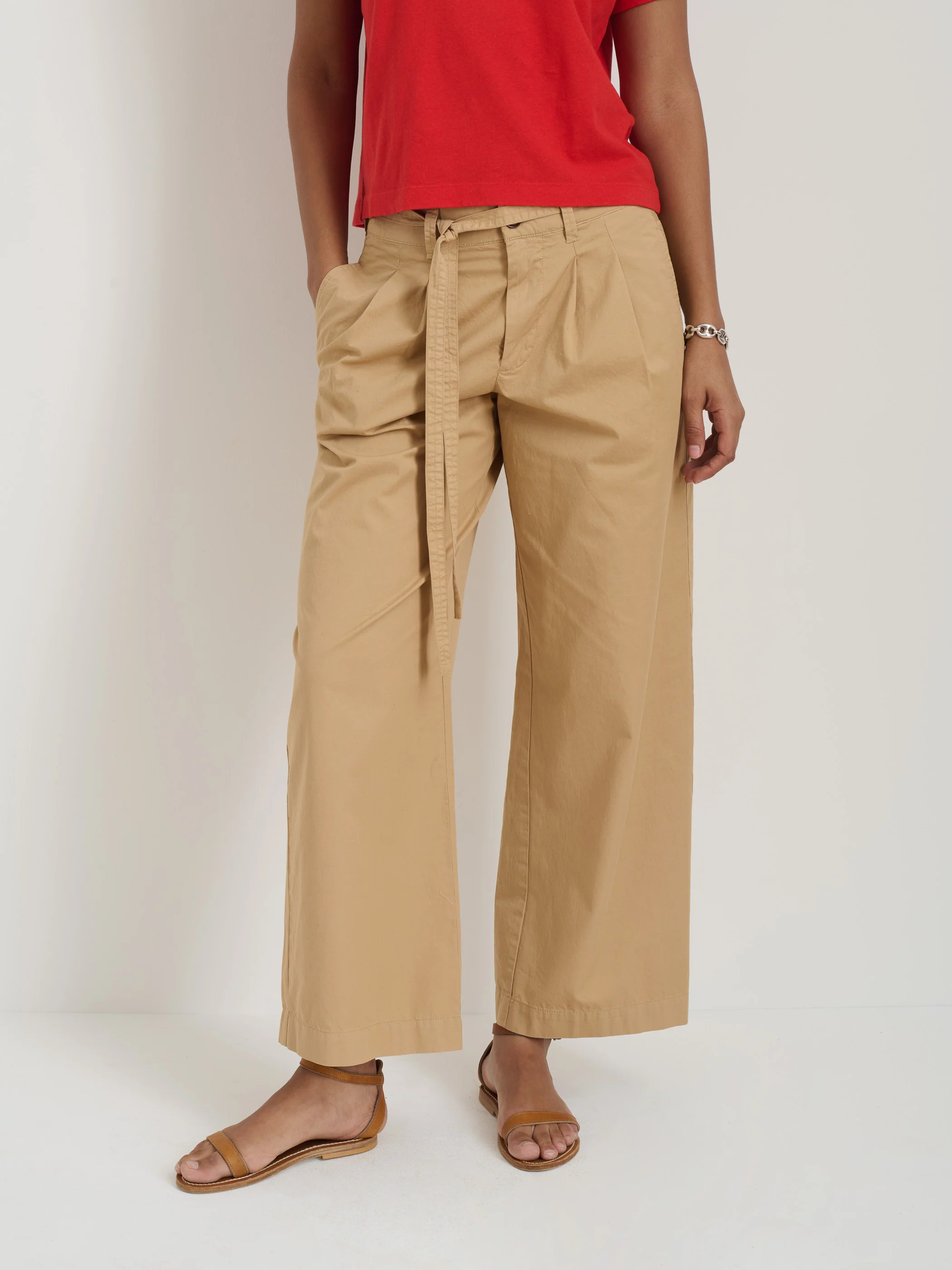 Ina Pleated Pant In Lightweight Twill - Image 3