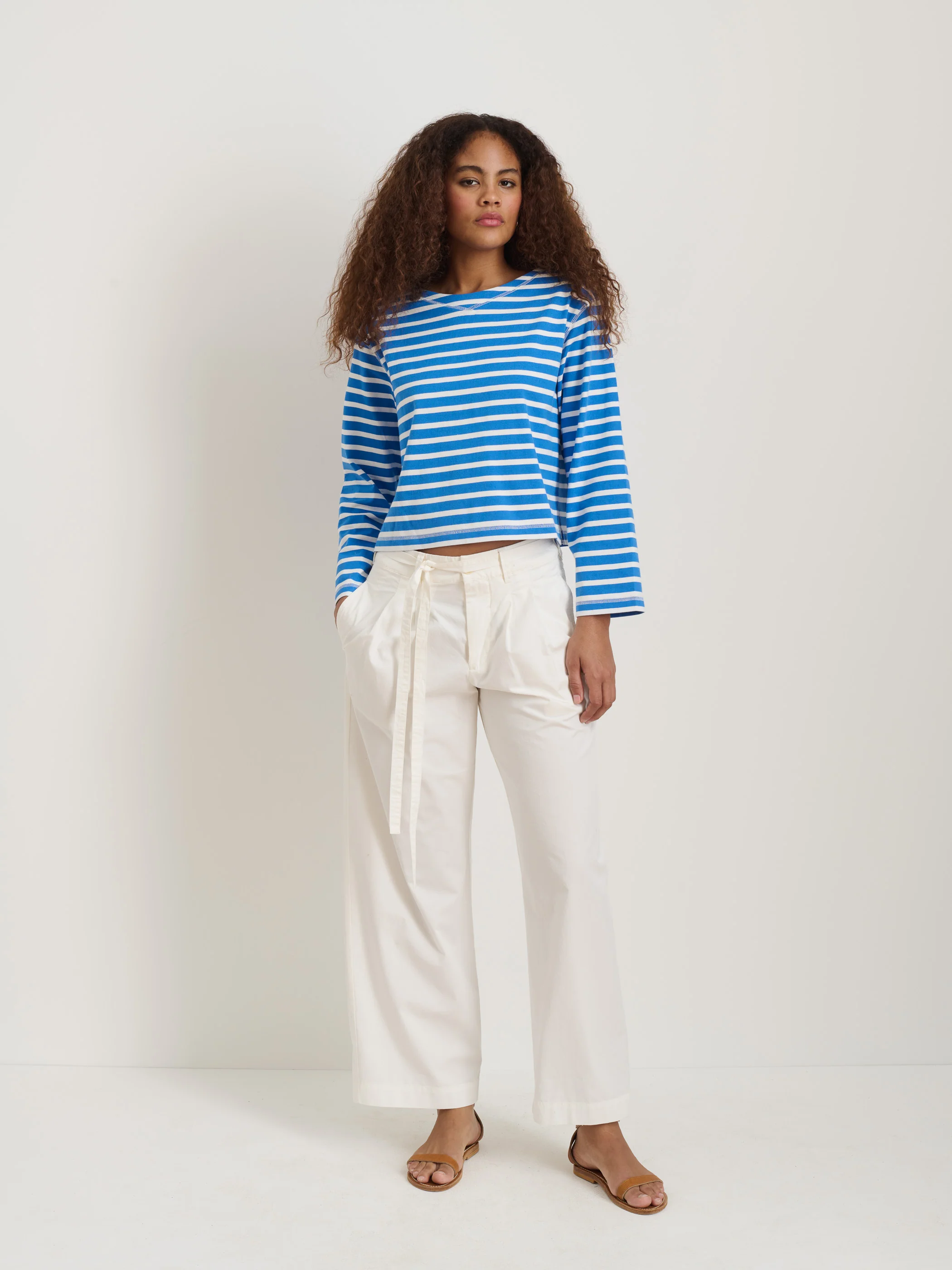 Ina Pleated Pant In Lightweight Twill - Image 2
