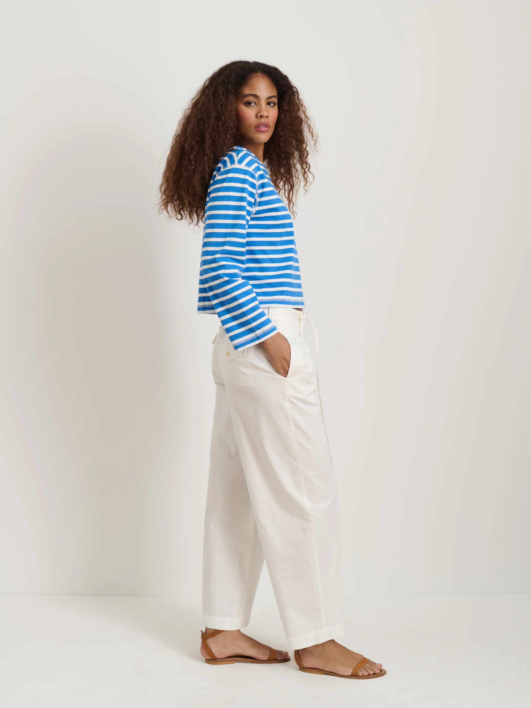 Ina Pleated Pant In Lightweight Twill - Image 4