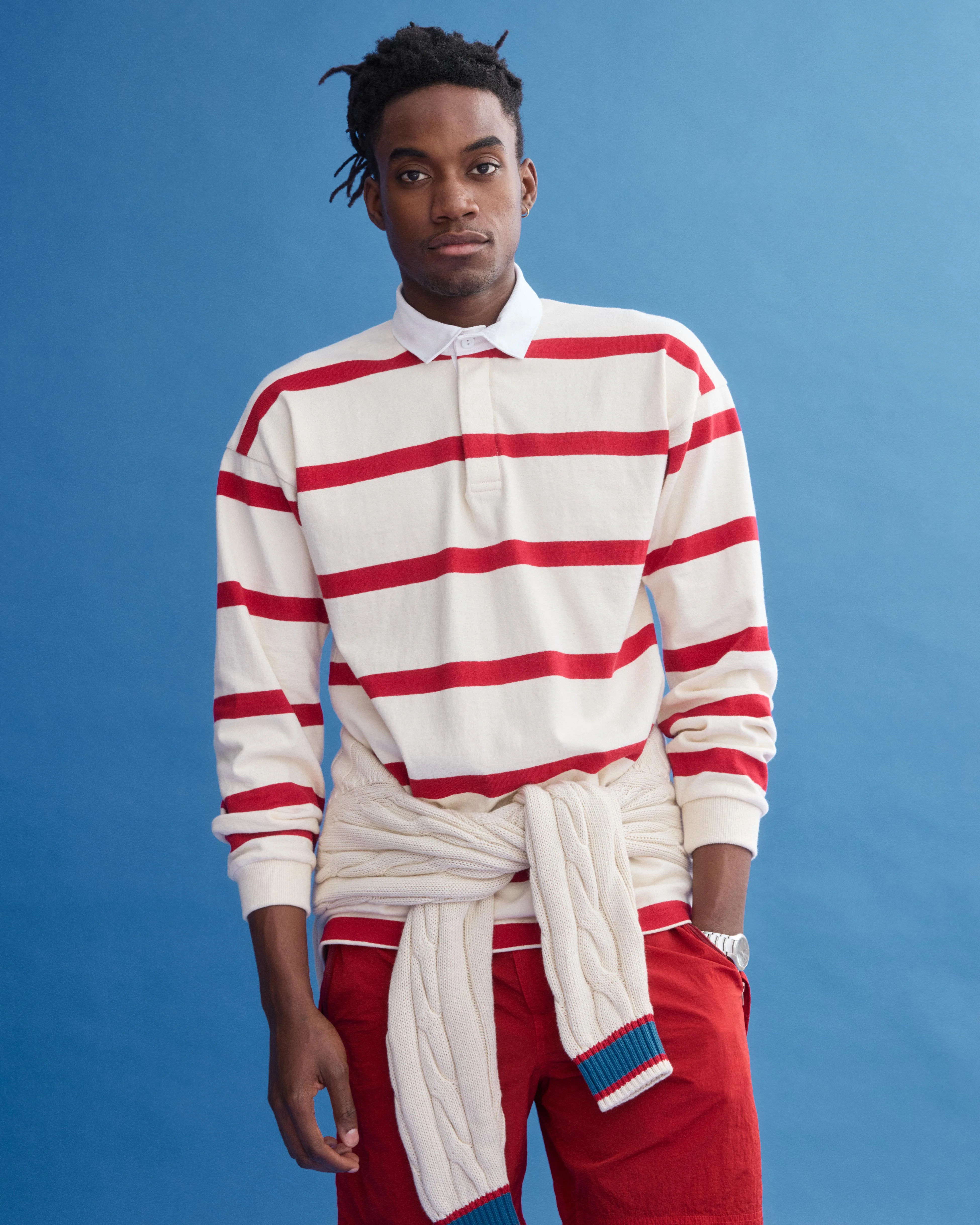 J.Press x Alex Mill Rugby Striped Shirt In Cotton