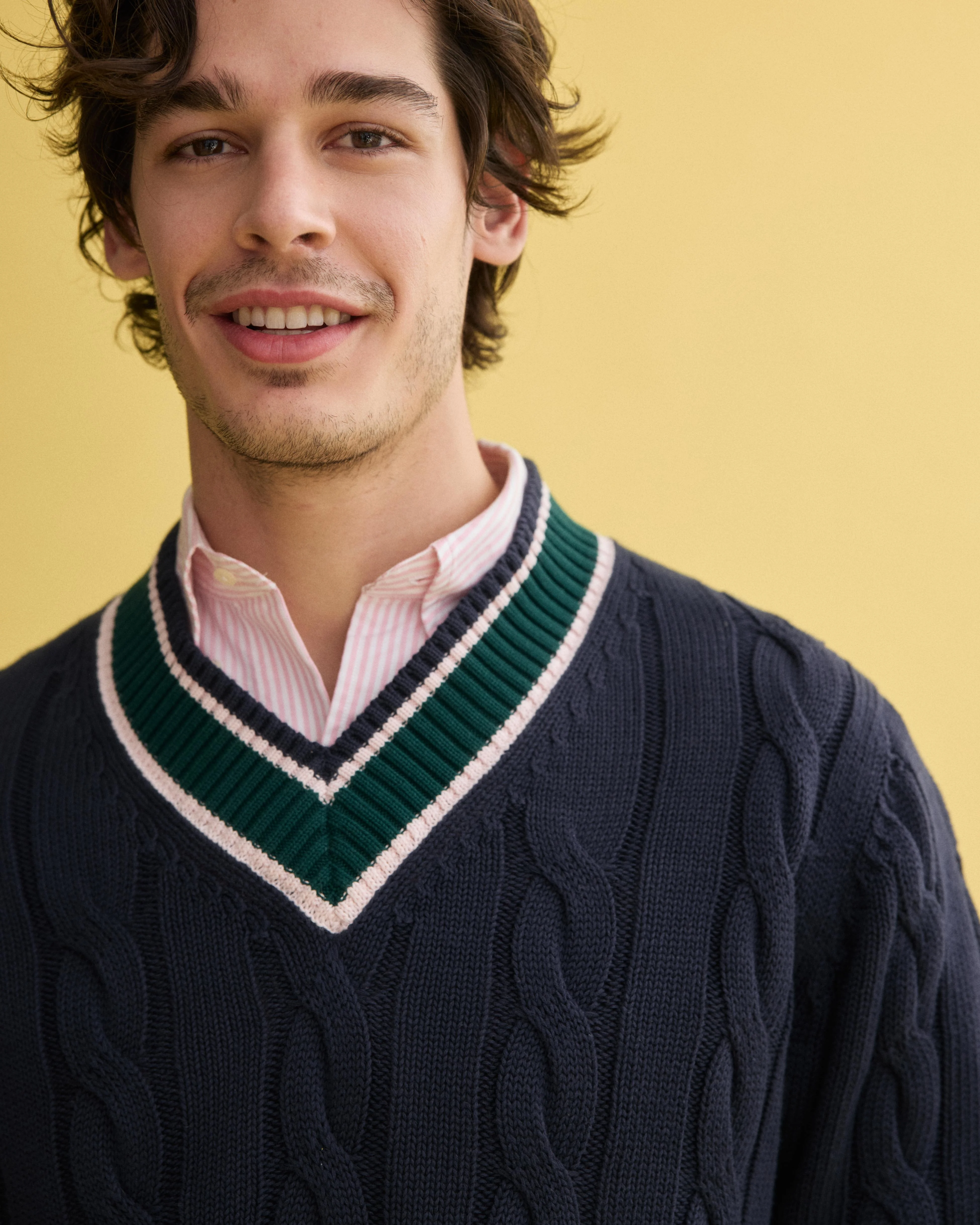 J.Press x Alex Mill Cricket Cable Sweater In Cotton - Image 4